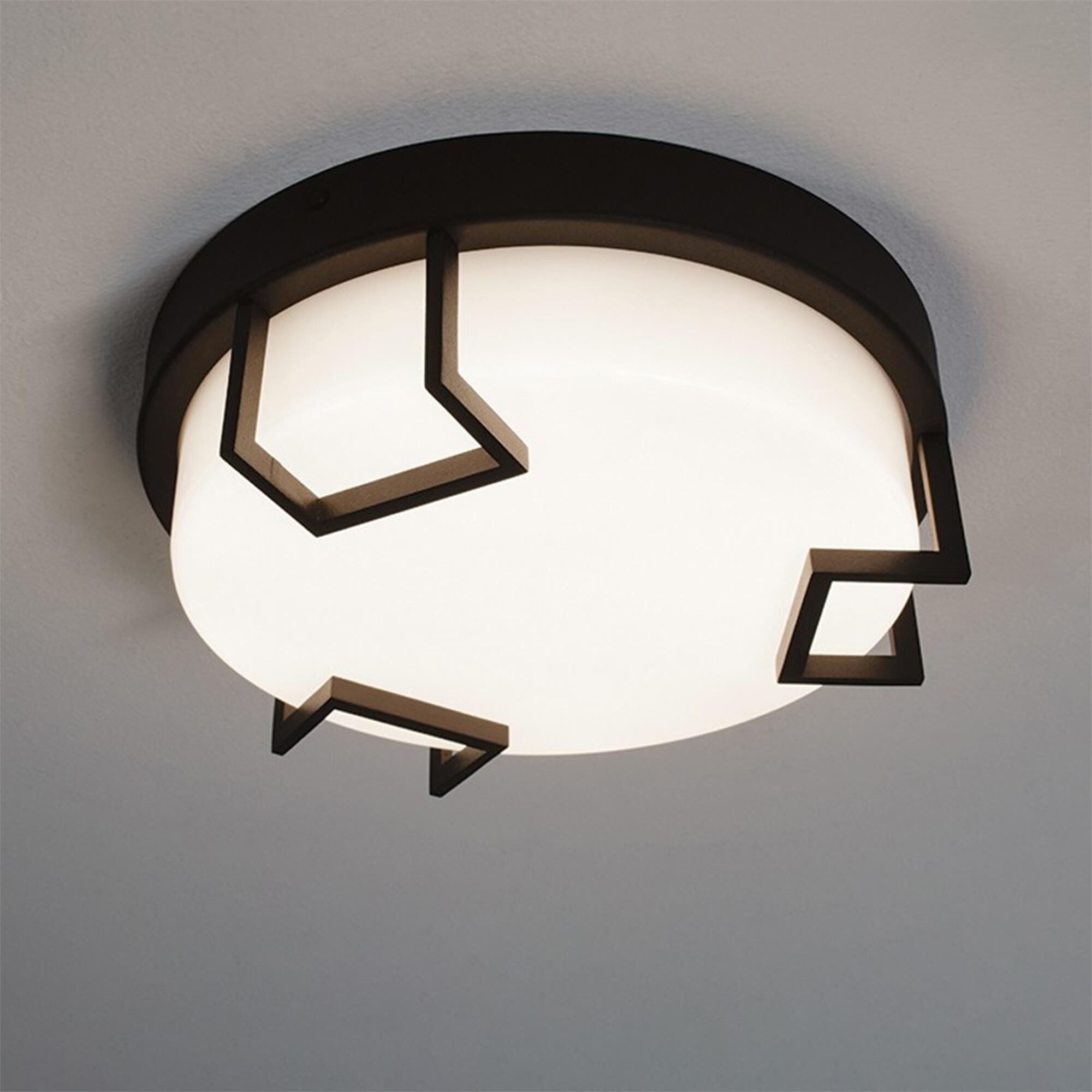 Shown in Textured Bronze finish and White Acrylic glass and 120-277 Volt Dimmer accent