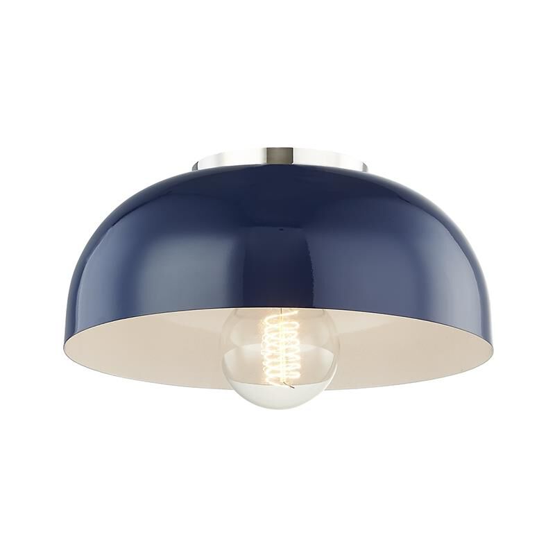 Shown in Polished Nickel-Navy finish and Navy Metal shade