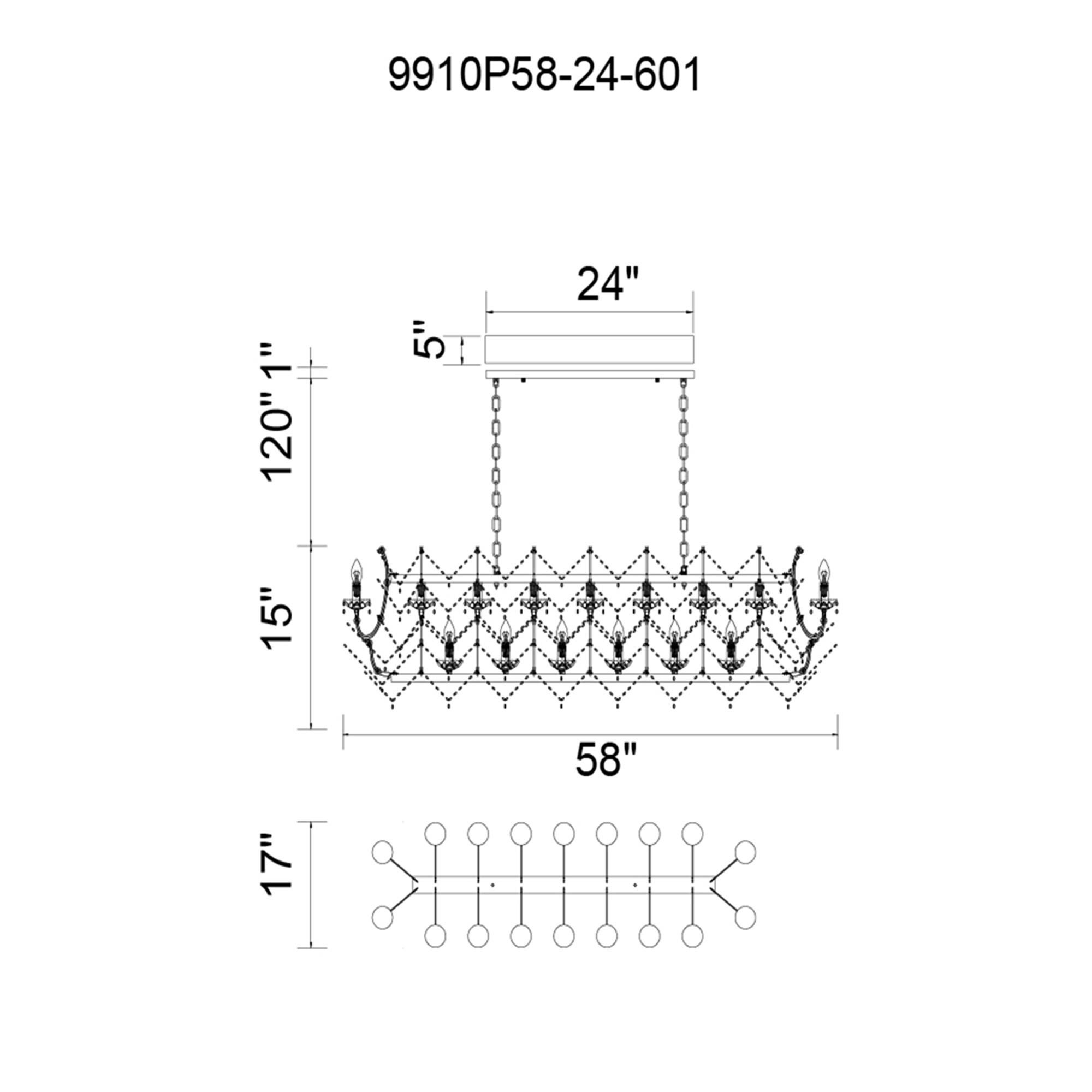 Shown in Chrome finish and K9 Clear crystal and Clear glass