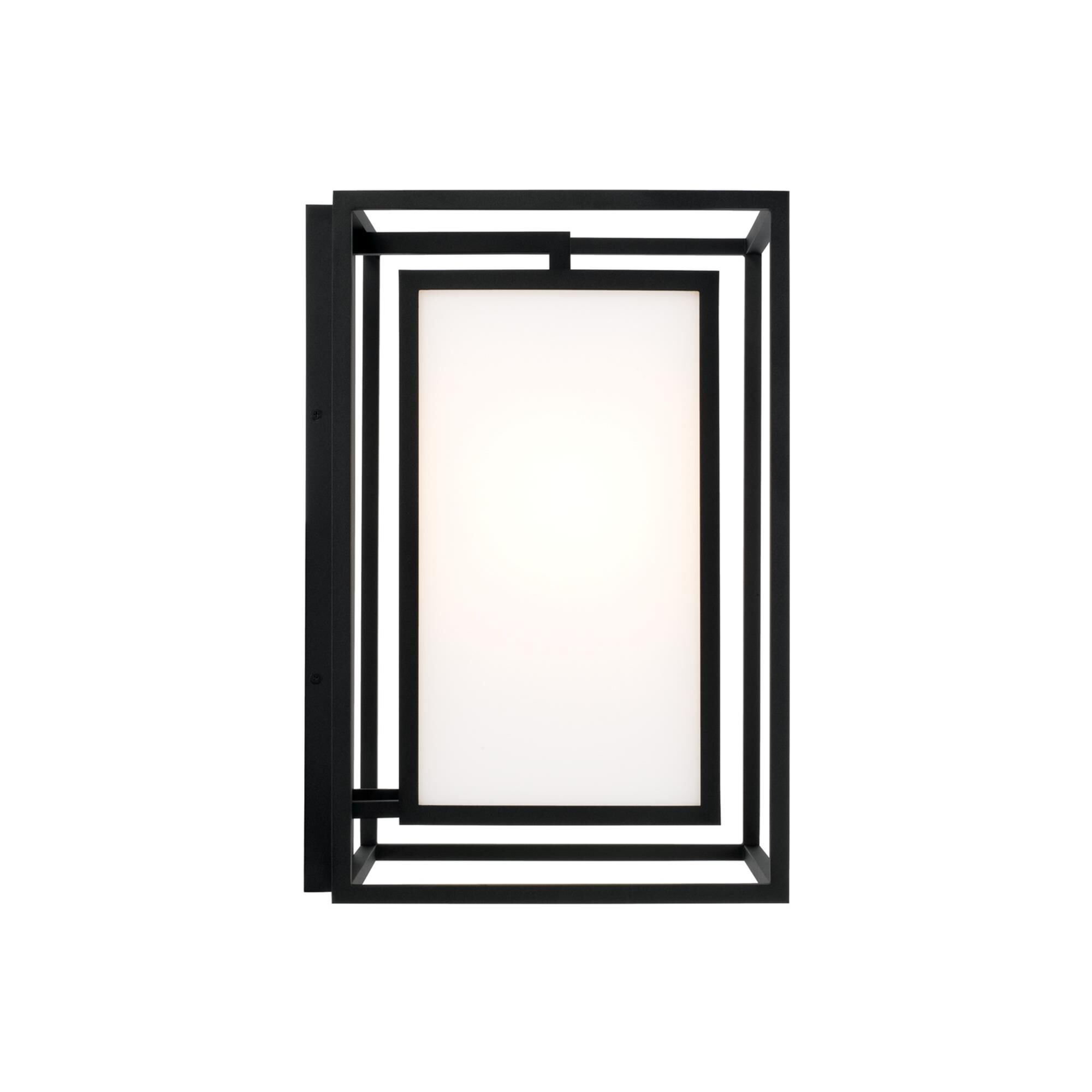 Shown in Black finish and Soft White glass