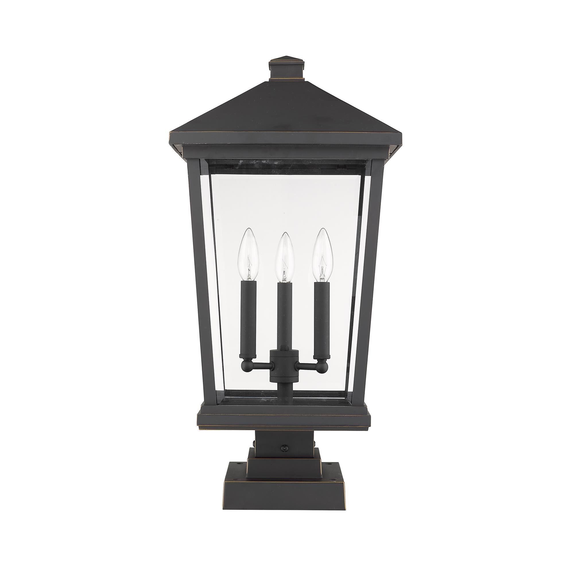 Beacon 24 Inch Tall 3 Light Outdoor Pier Lamp by Z-Lite