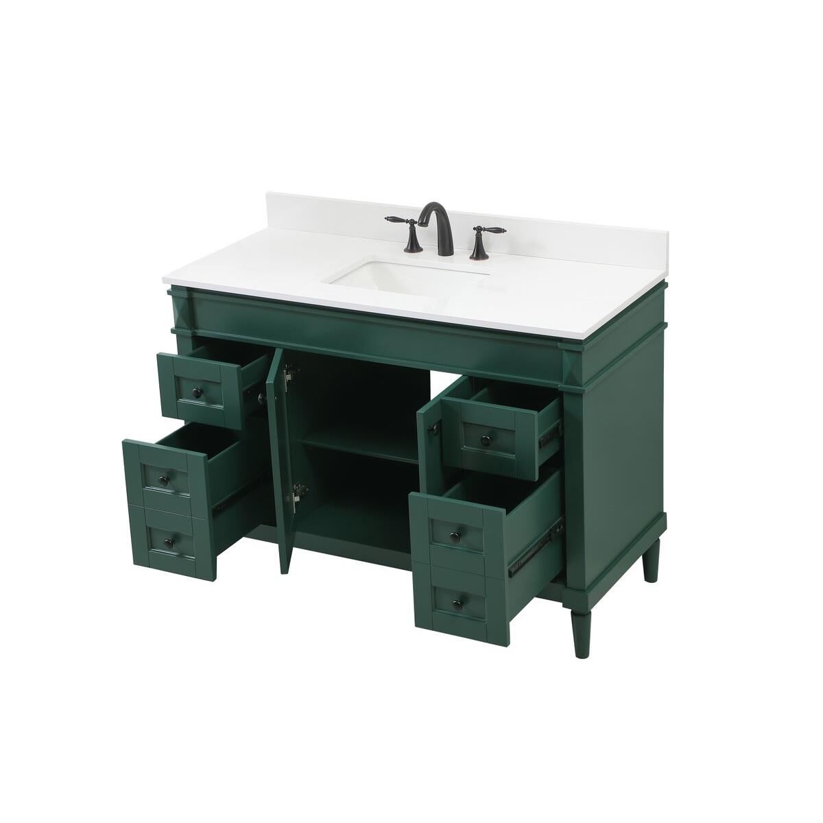 Shown in Green finish and Backsplash accent