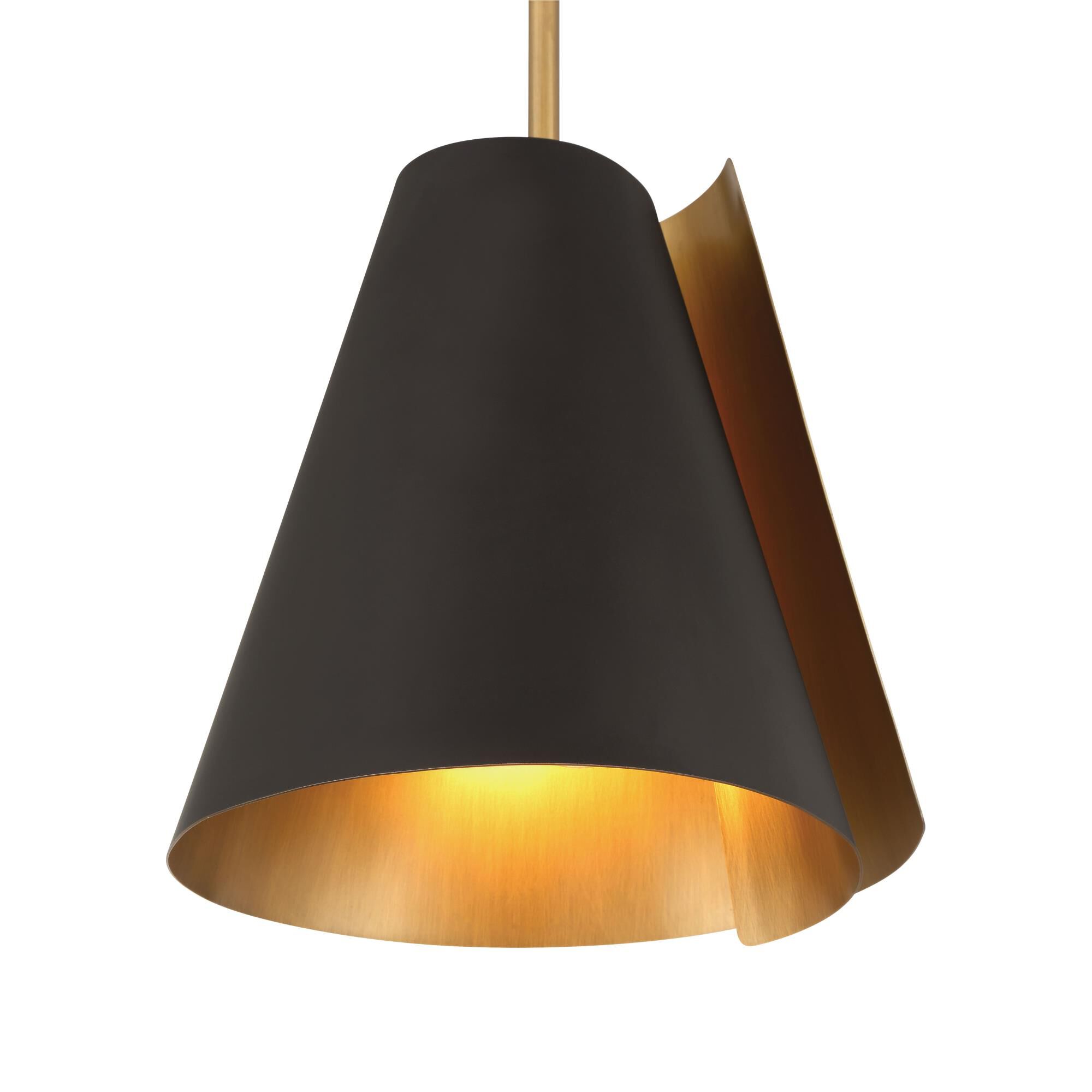 Shown in Legacy Brass & Dark Bronze finish and Dark Bronze glass and Steel shade
