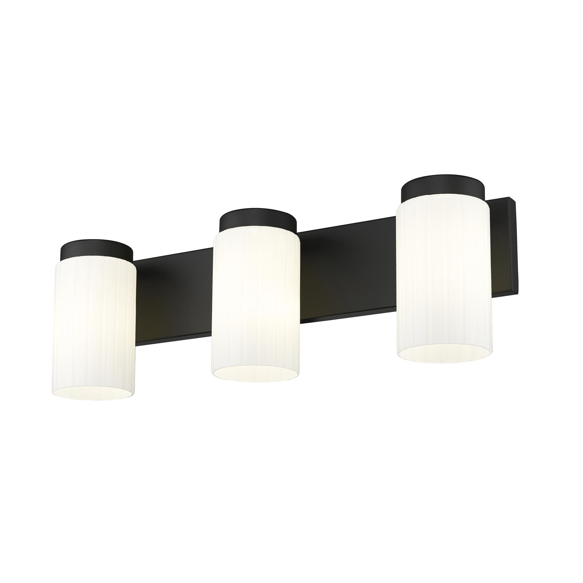 Shown in Matte Black finish and Matte Opal glass and Matte Opal shade
