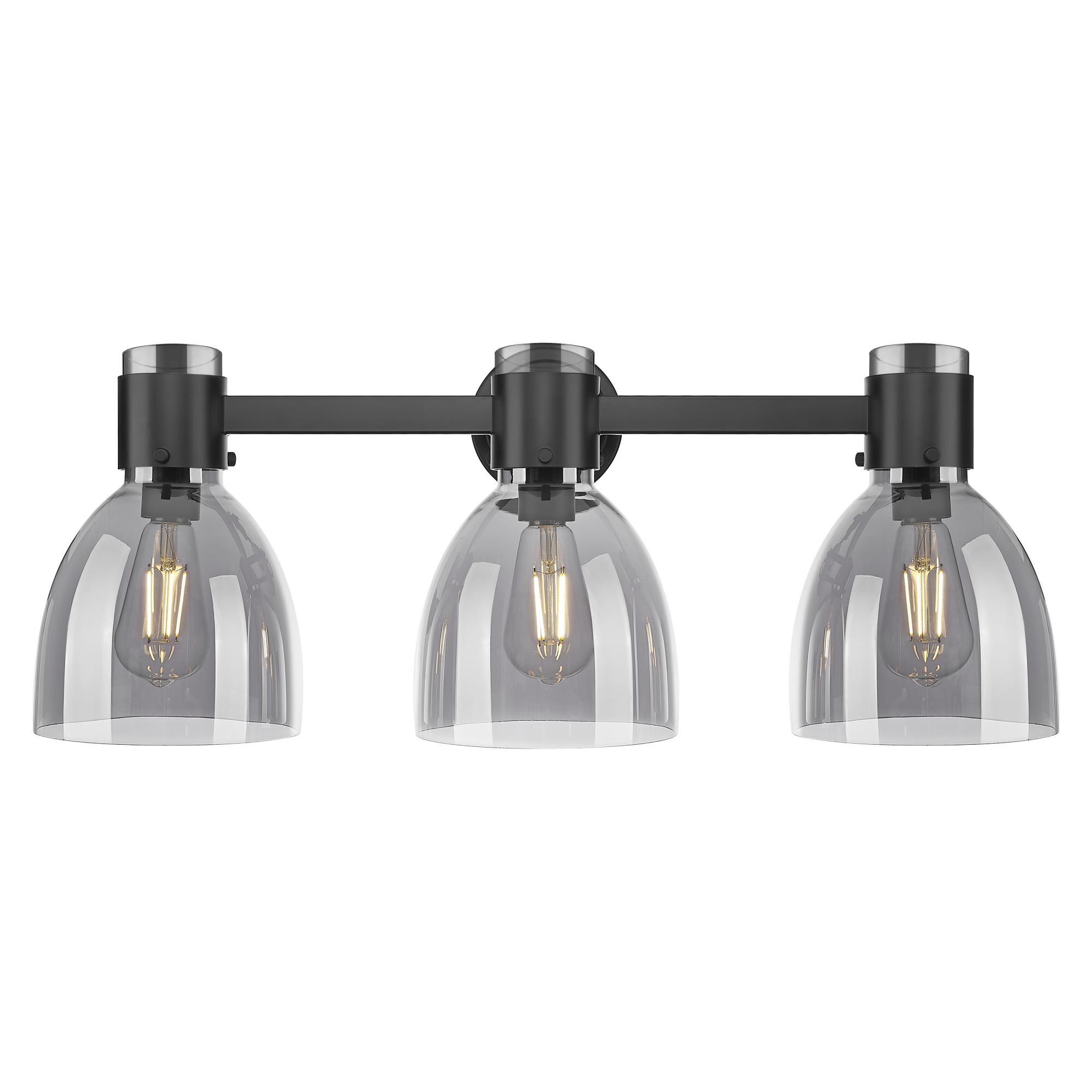 Shown in Matte Black finish and Light Smoke glass