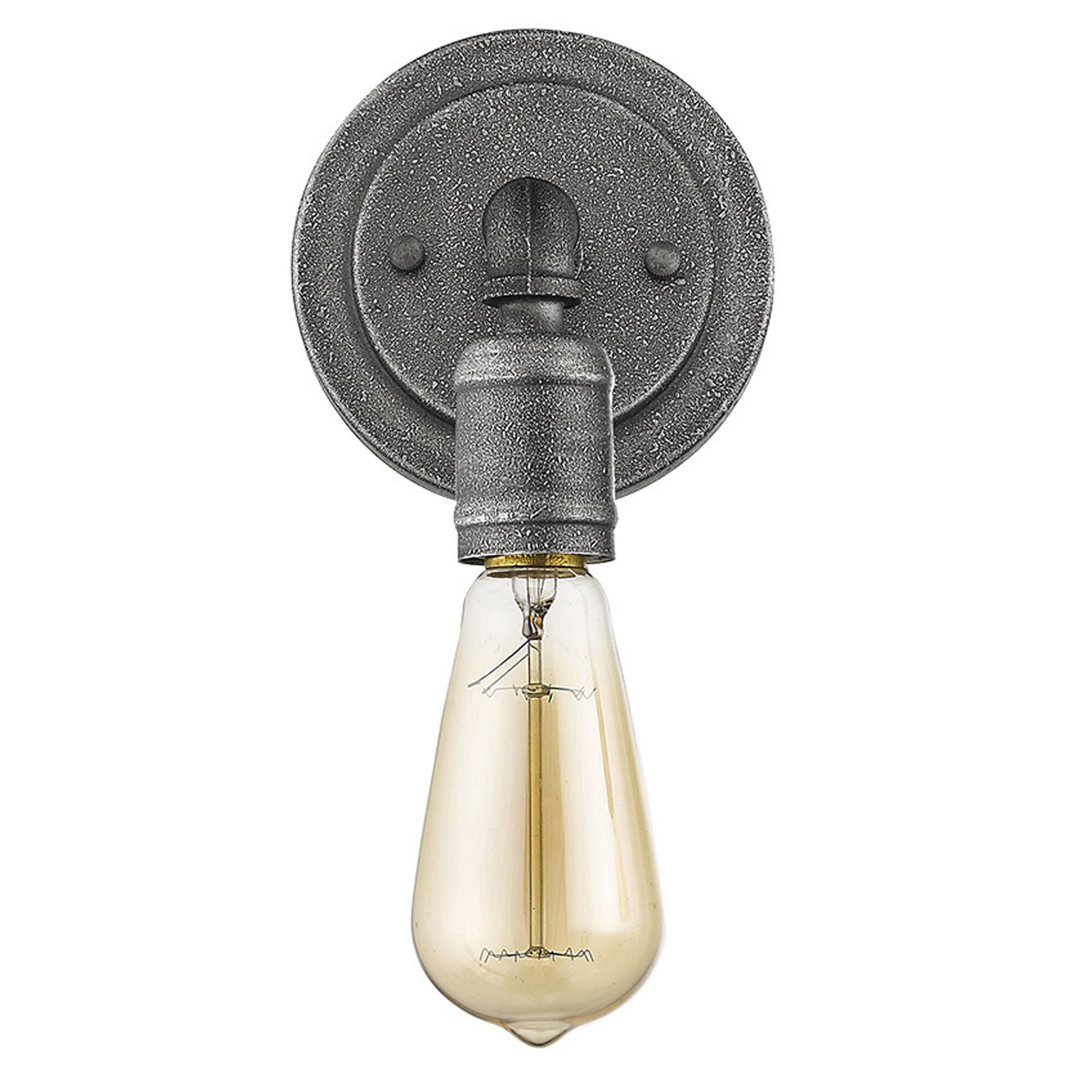 Shown in Antique Gray finish and -- glass and -- shade