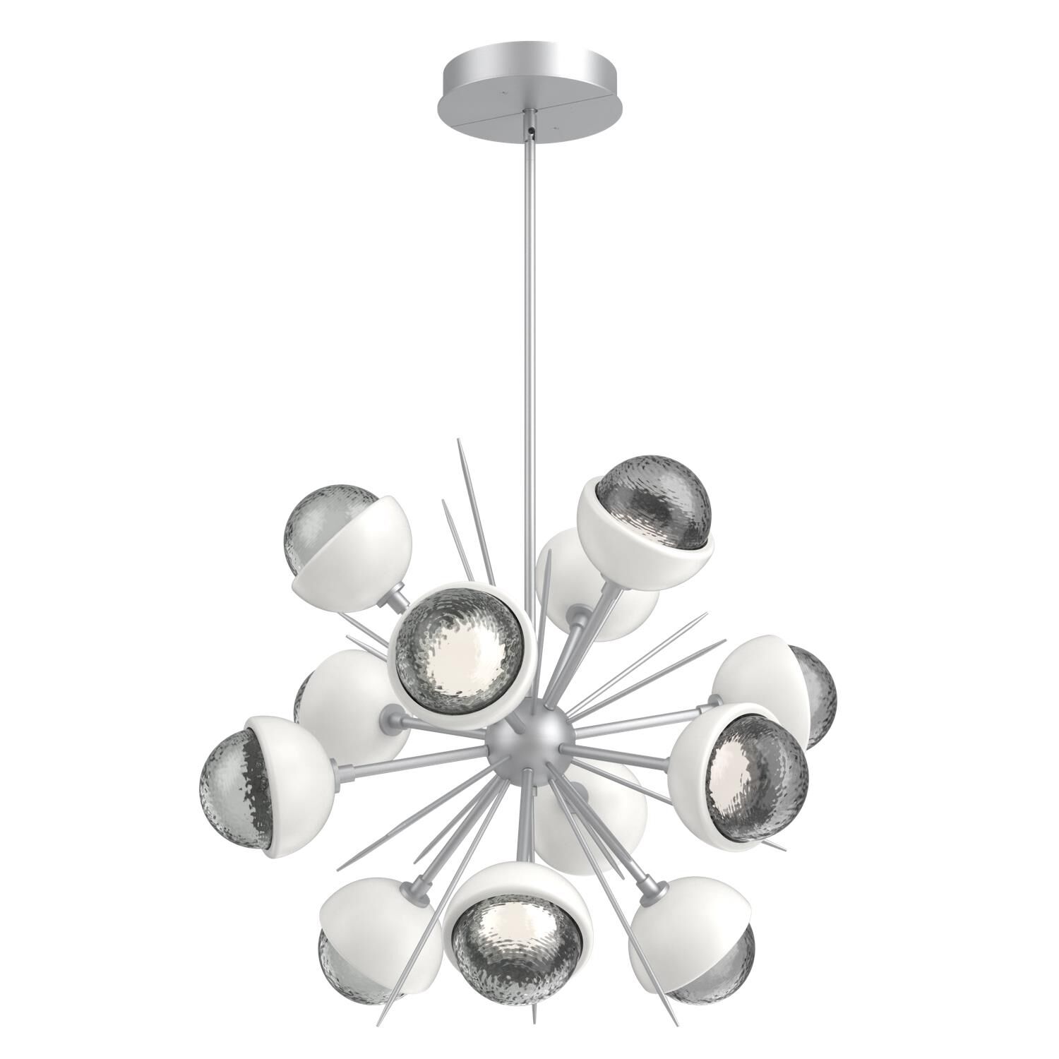 Shown in Classic Silver finish and Smoke glass and Salt White accent