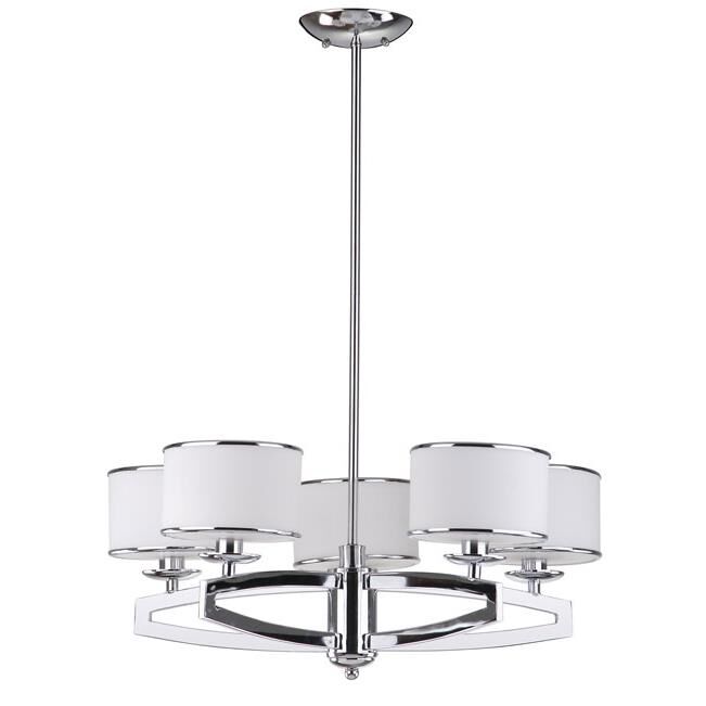 Lenora Drum Adjustable 25 Inch 5 Light Chandelier by Safavieh