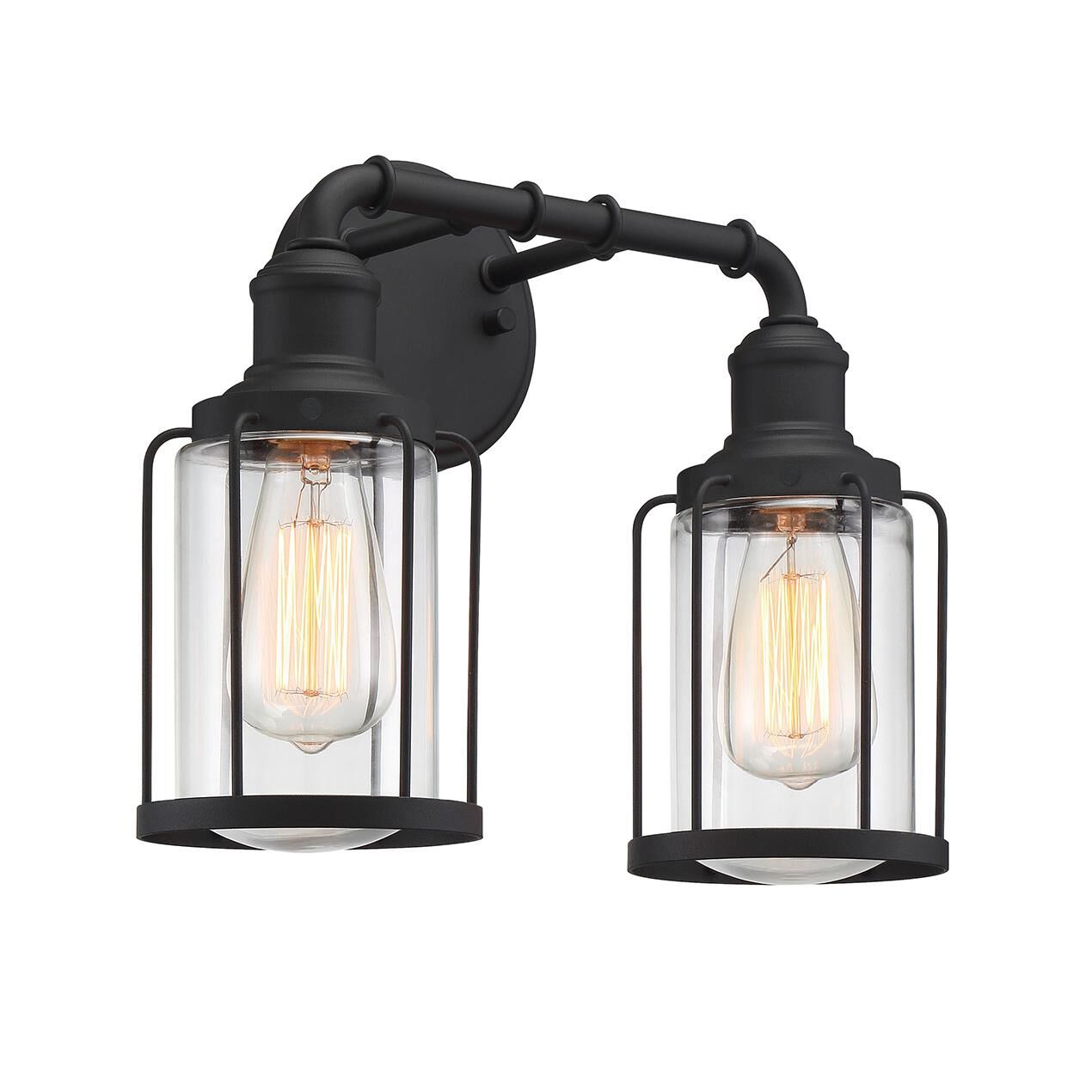 Shown in Earth Black finish and Clear Glass shade