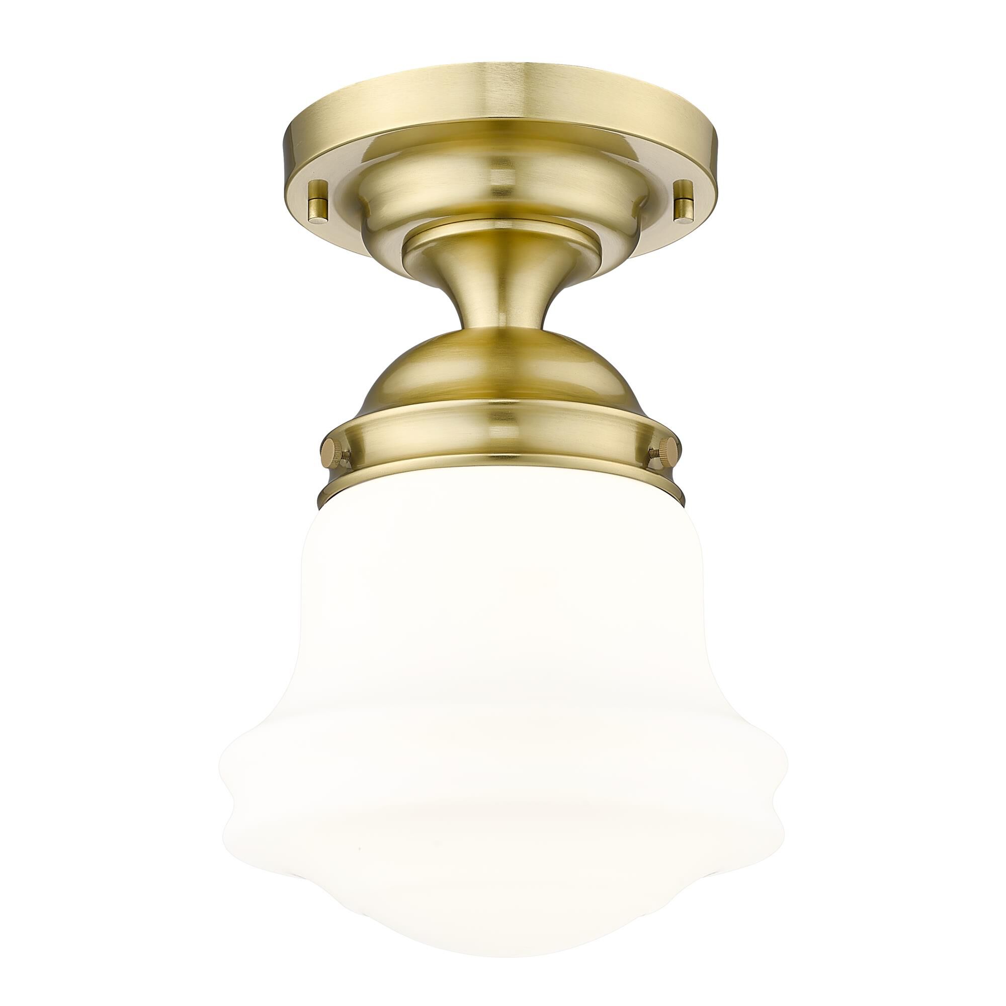 Shown in Luxe Gold finish and Matte Opal glass and Matte Opal shade