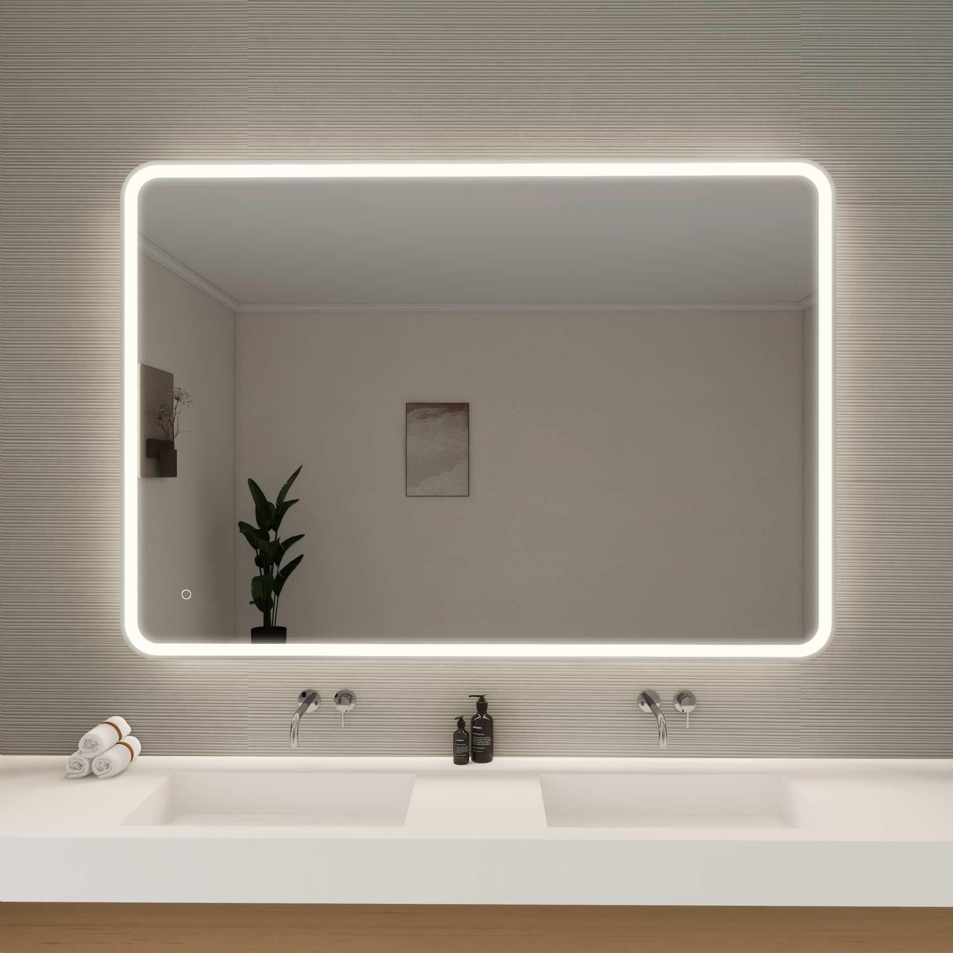 Harmoni 60 Inch Round LED Lighted Mirror by Elegant Decor