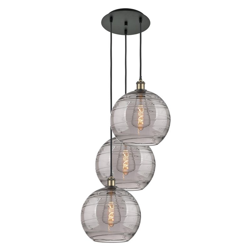 Bruno Marashlian Athens Deco Swirl 18 Inch 3 Light Multi Light Pendant by Innovations Lighting