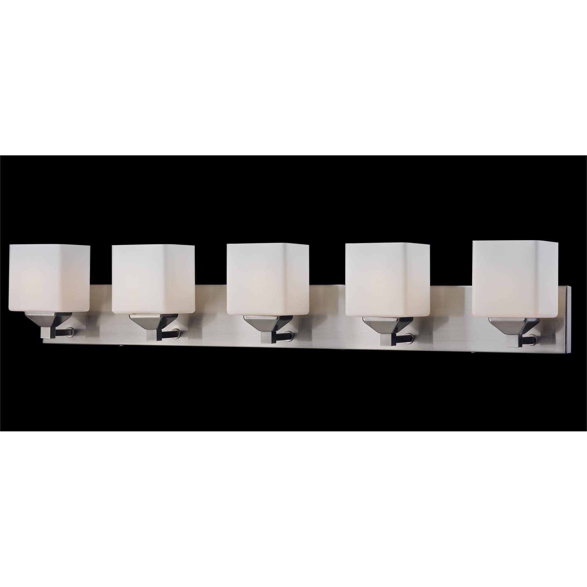 Shown in Brushed Nickel finish and Glass shade