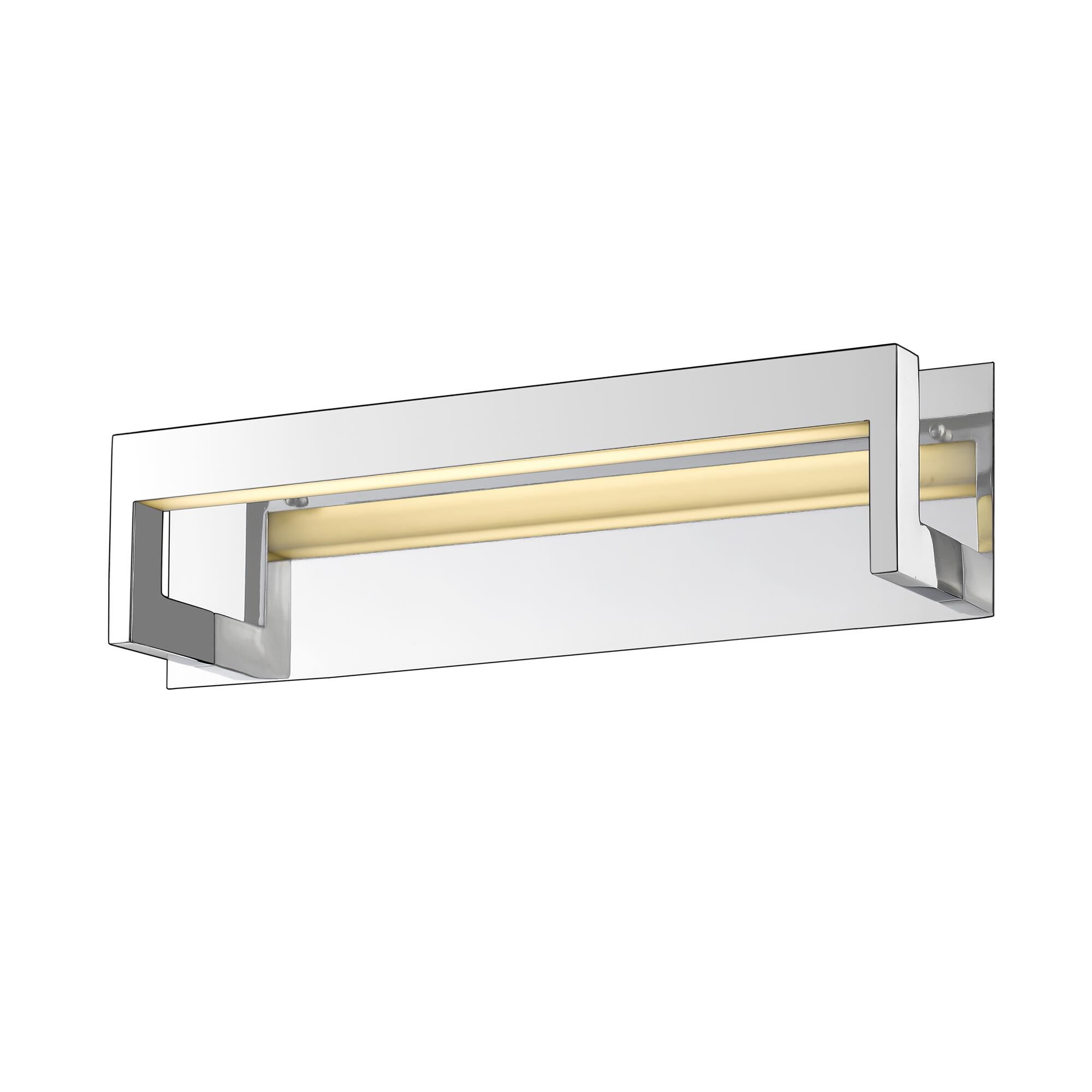Shown in Chrome finish and Acrylic glass and Acrylic shade