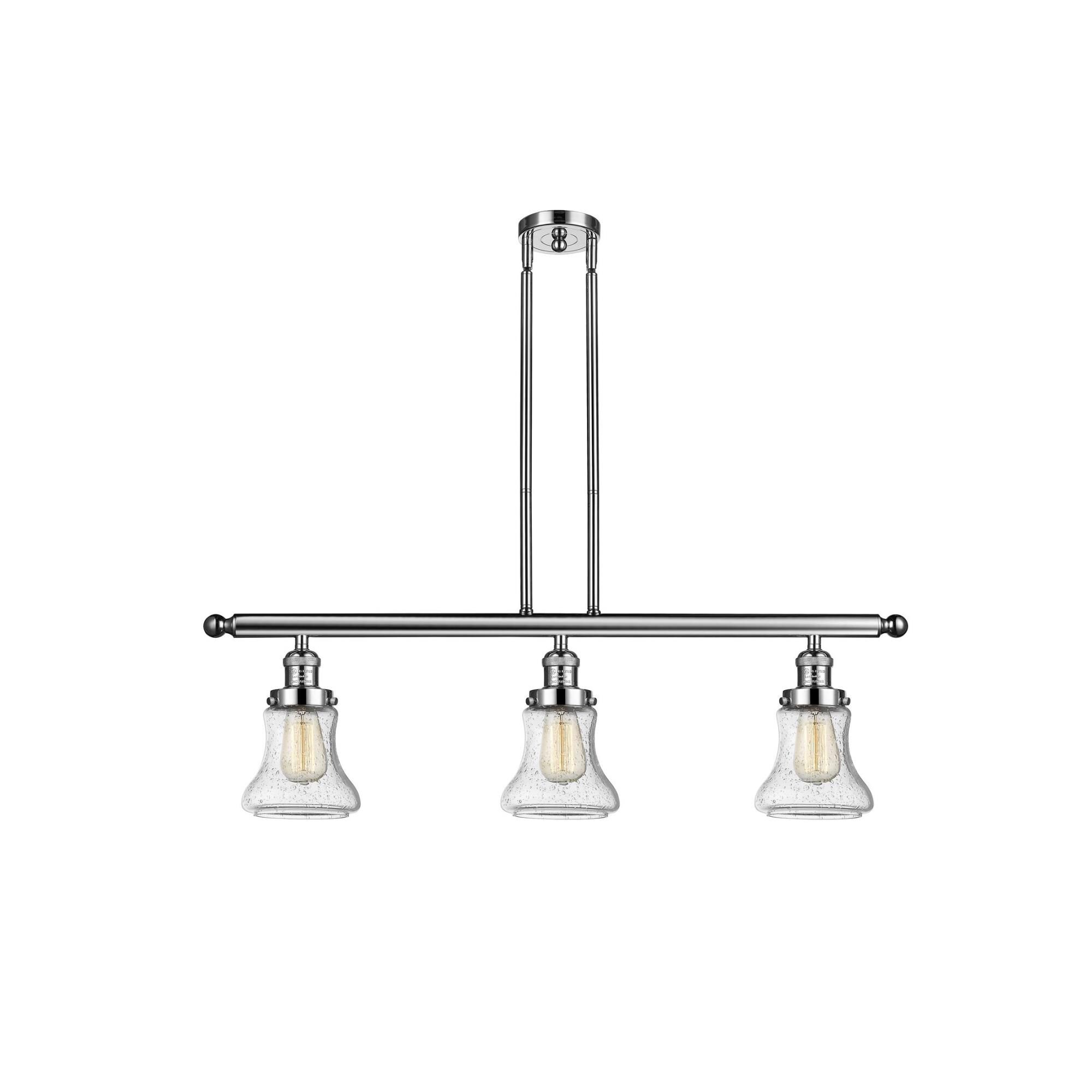 Shown in Polished Nickel finish and Seedy glass