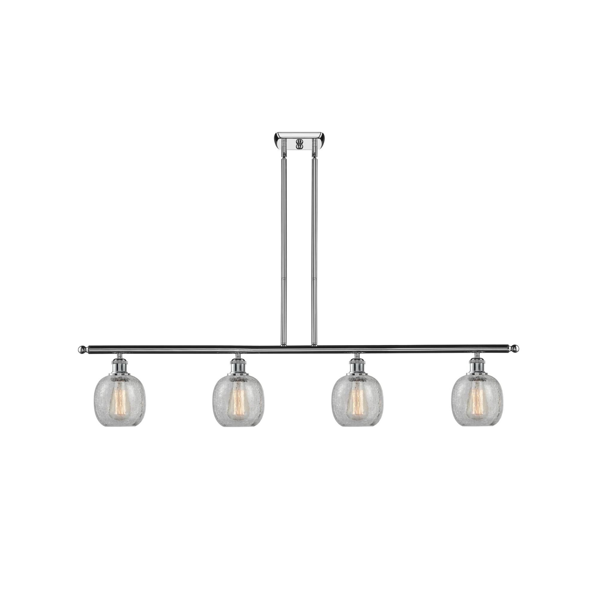 Shown in Polished Chrome finish and Clear Crackle glass