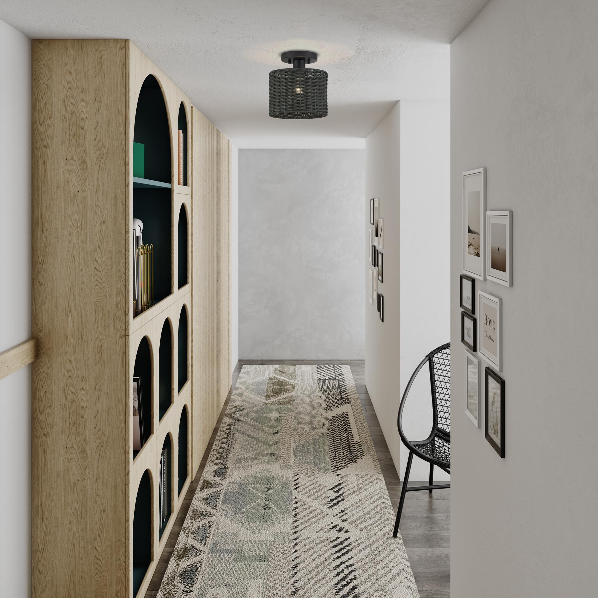 Weavington 9 Inch Semi Flush Mount by Livex Lighting