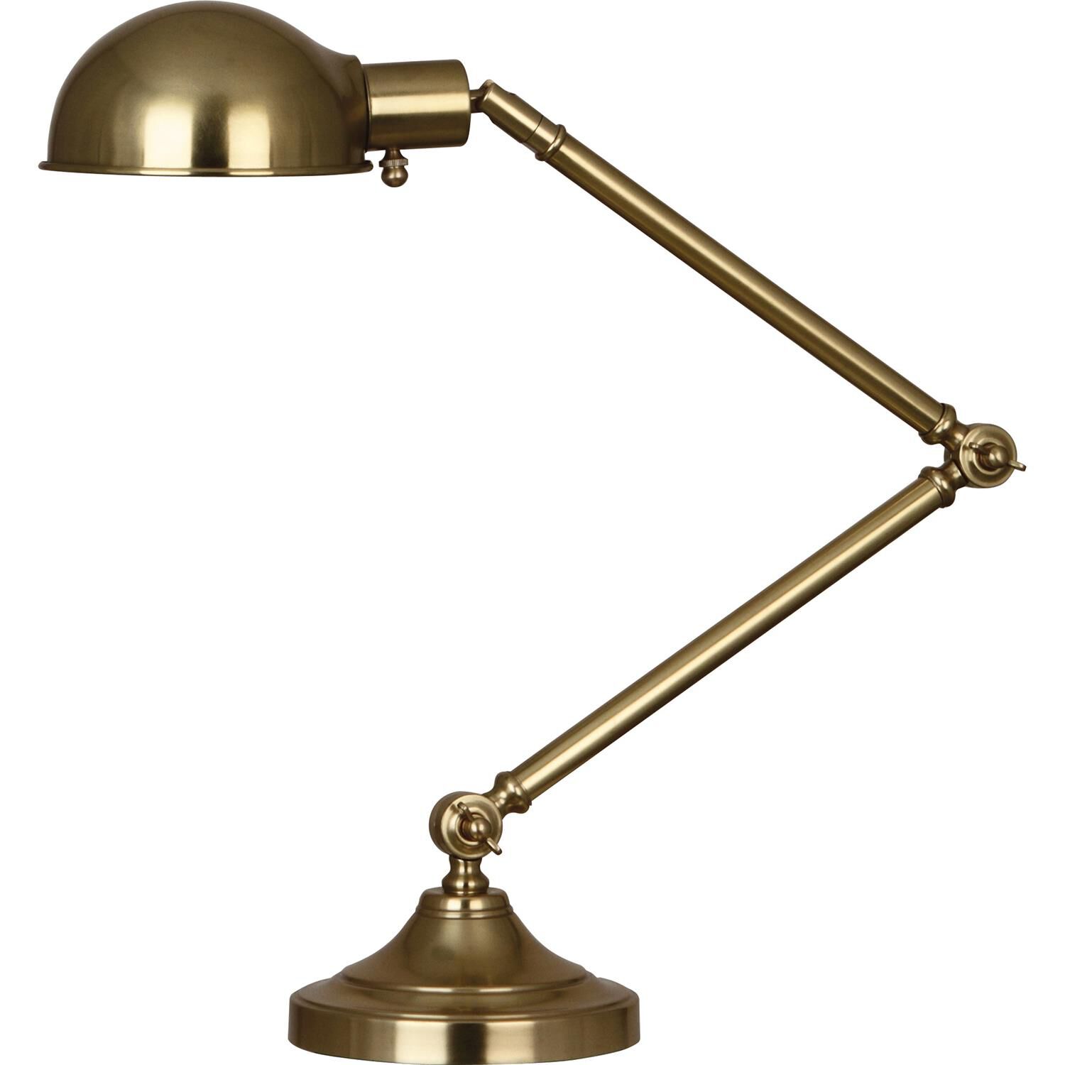 Shown in Natural Brass finish and Metal shade