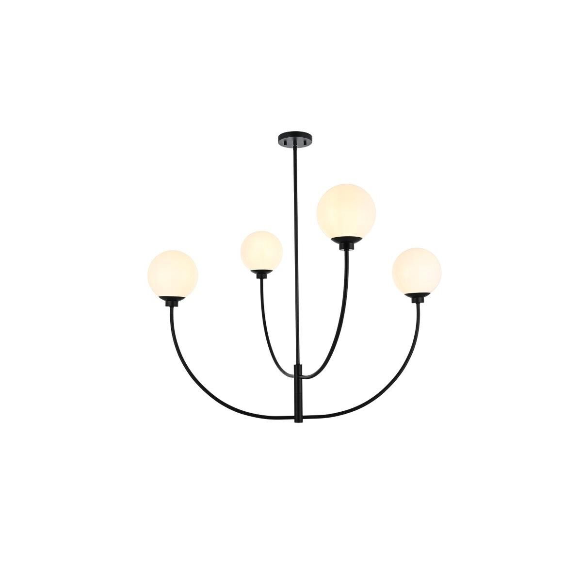 Nyomi 42 Inch 4 Light Chandelier by Elegant Lighting