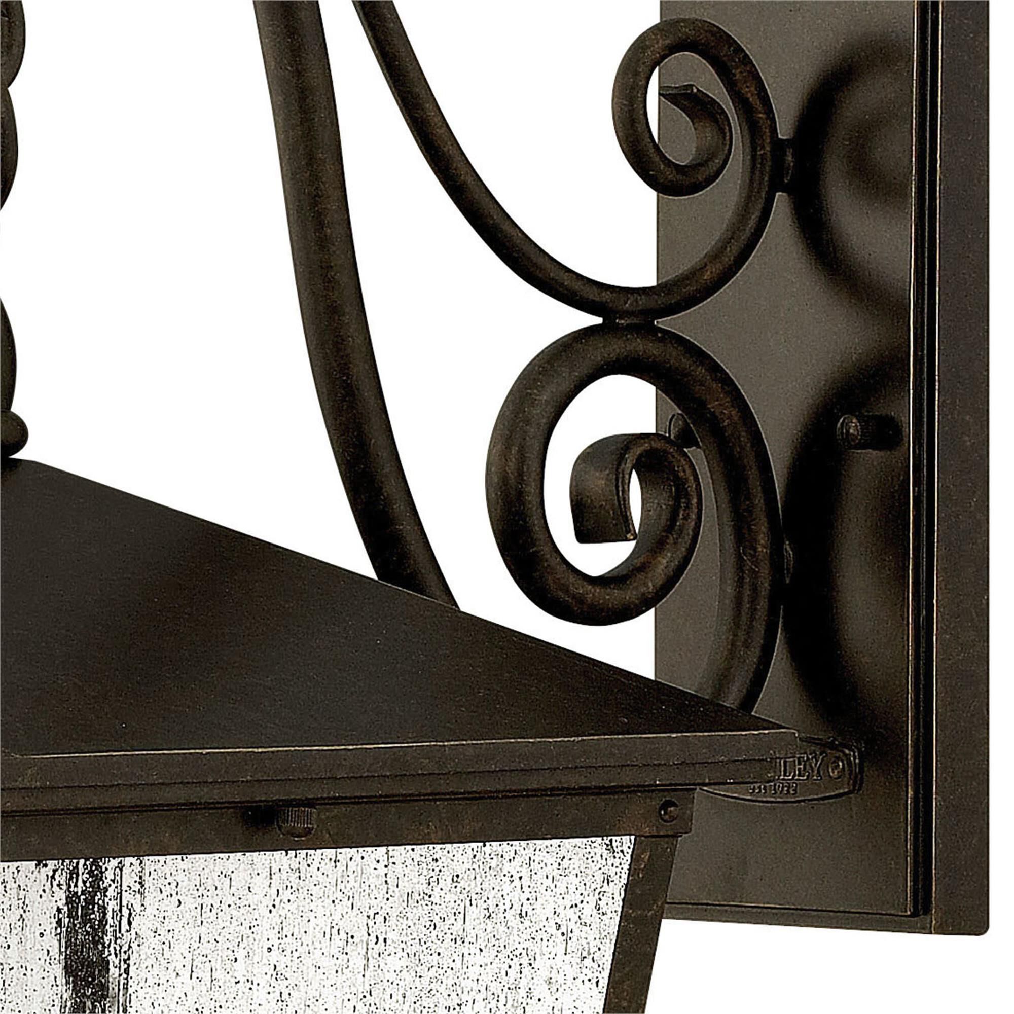 Shown in Regency Bronze finish and Clear Seedy glass