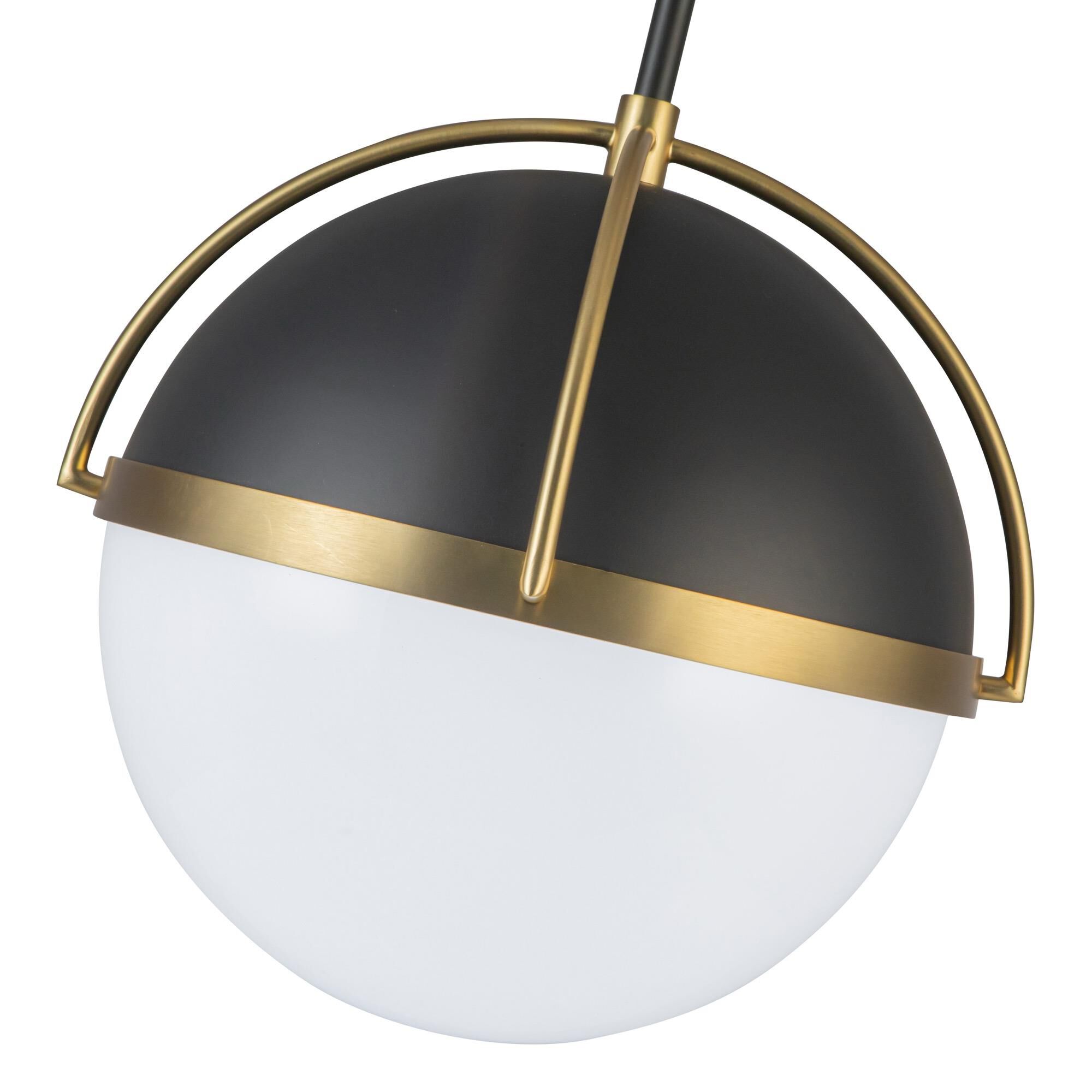 Shown in Black and Brushed Brass finish