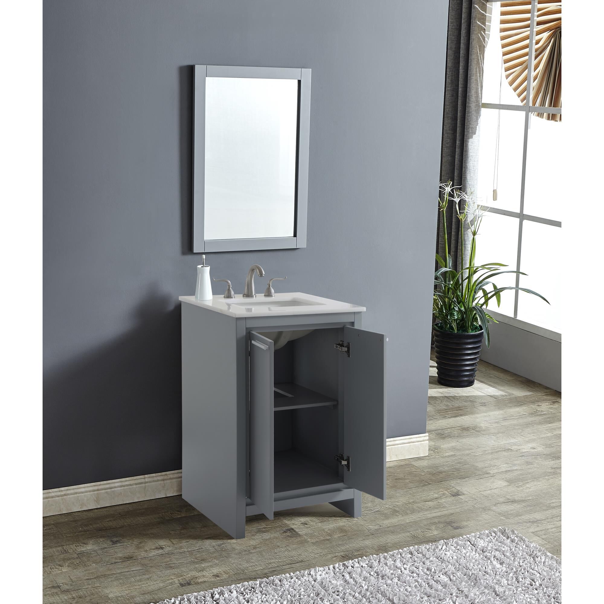 Shown in Grey finish