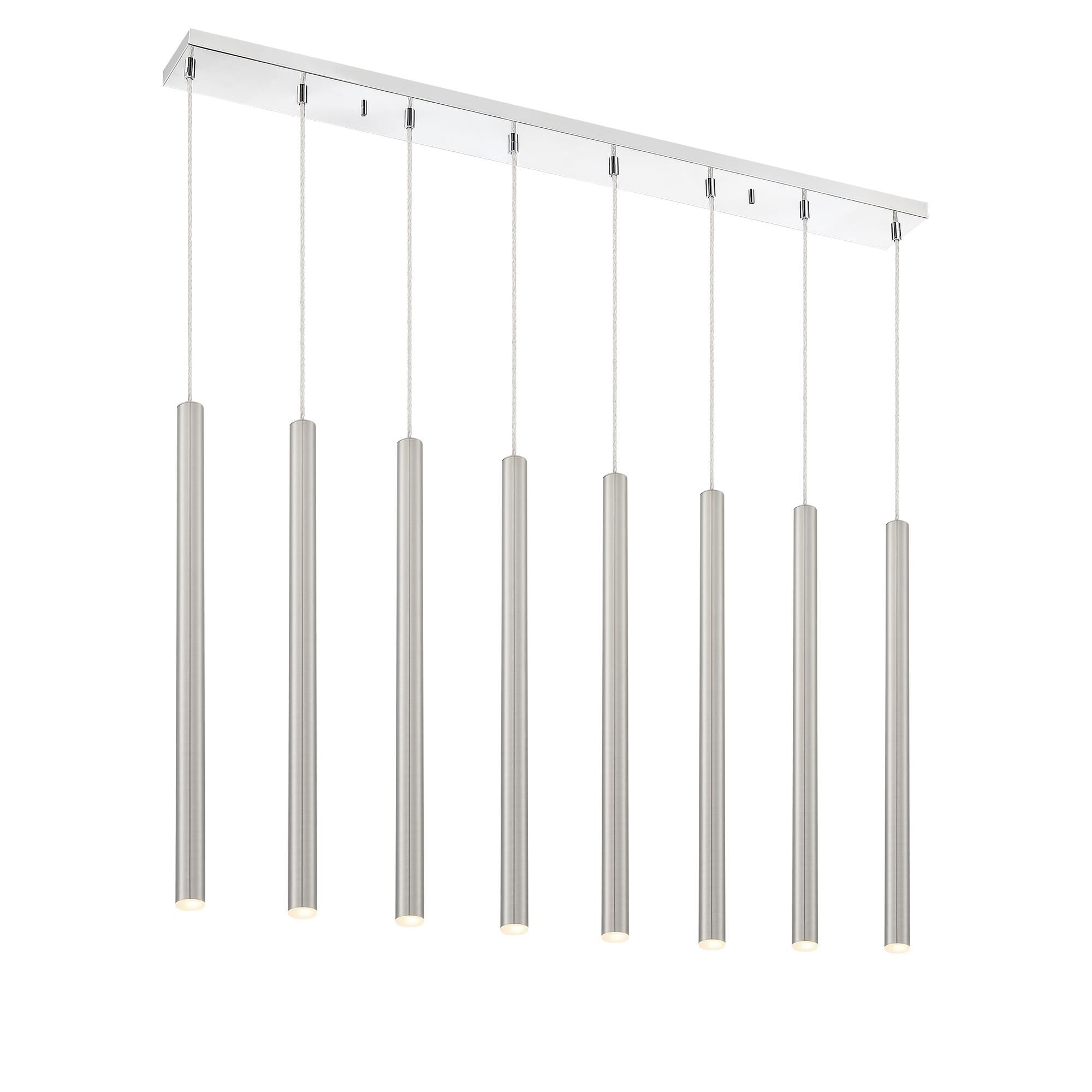 Shown in Chrome finish and Steel glass and Steel shade