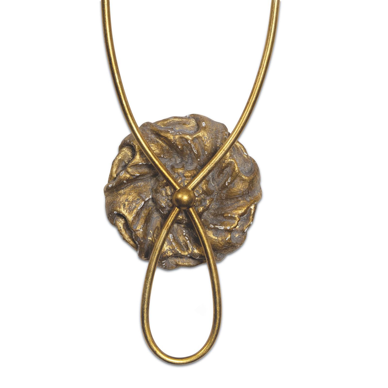 Shown in Antique Gold finish and Linen shade