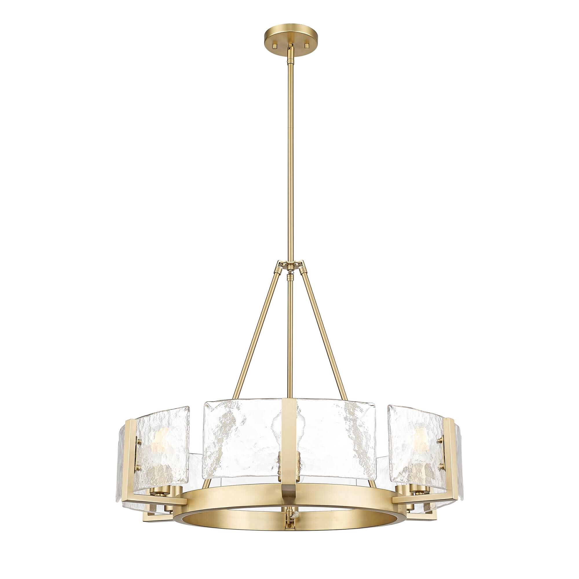 Shown in Brushed Champagne Bronze finish and Hammered Water glass