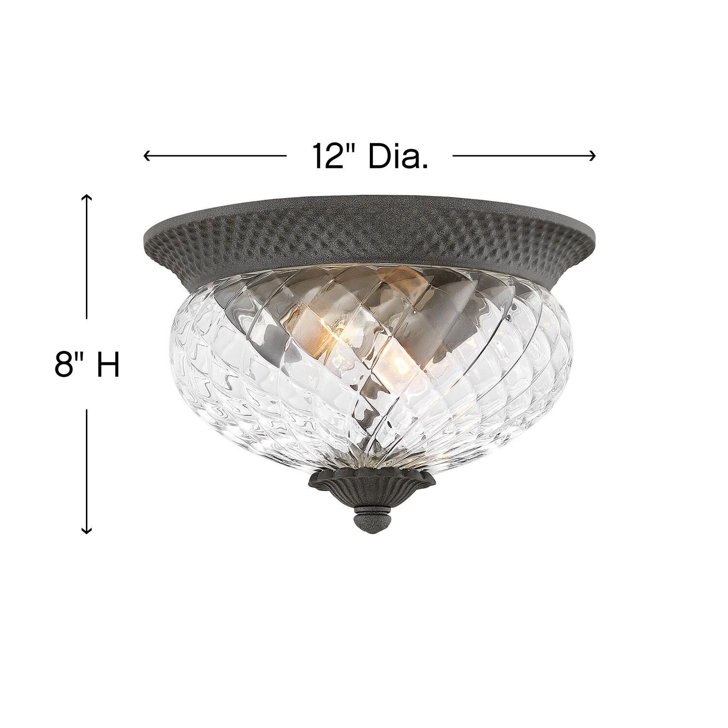 Plantation 12 Inch 2 Light Outdoor Flush Mount by Hinkley Lighting