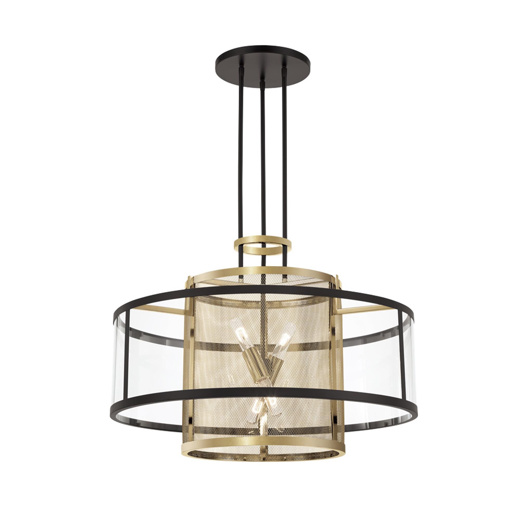 Shown in Coal And Soft Brass finish