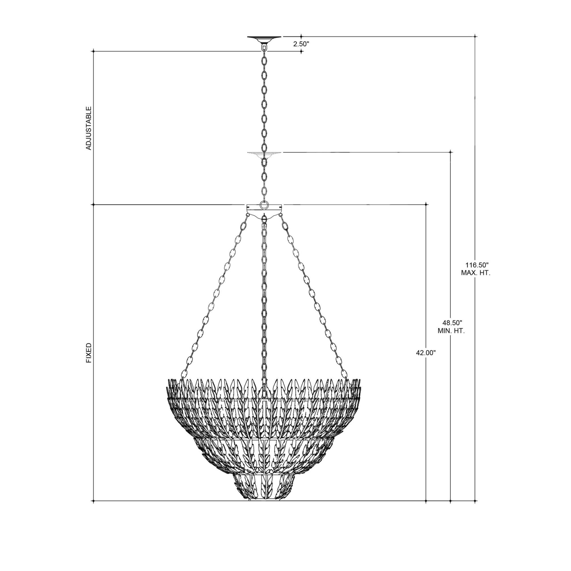 Magnum 34 Inch 7 Light Chandelier by Currey and Company