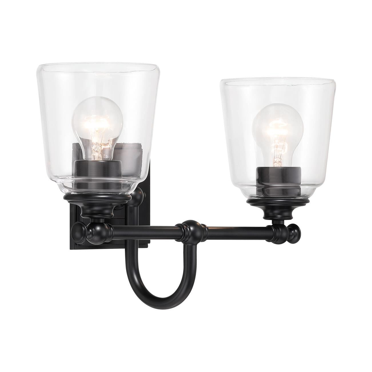 Shown in Coal finish and Clear glass