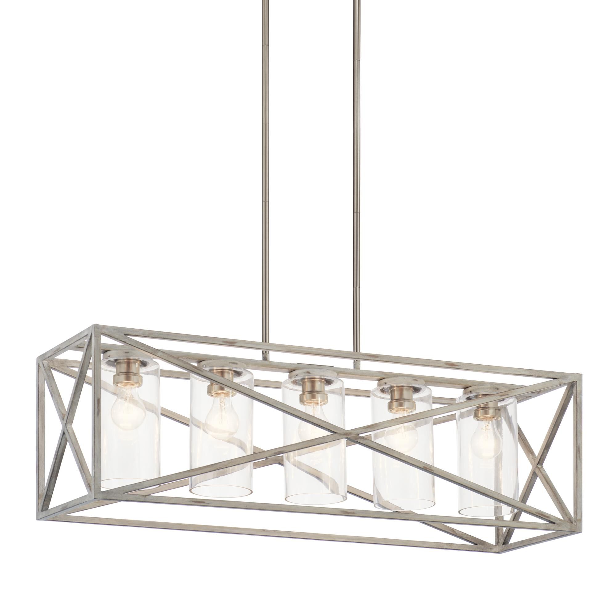 Shown in Distressed Antique White finish and Clear glass