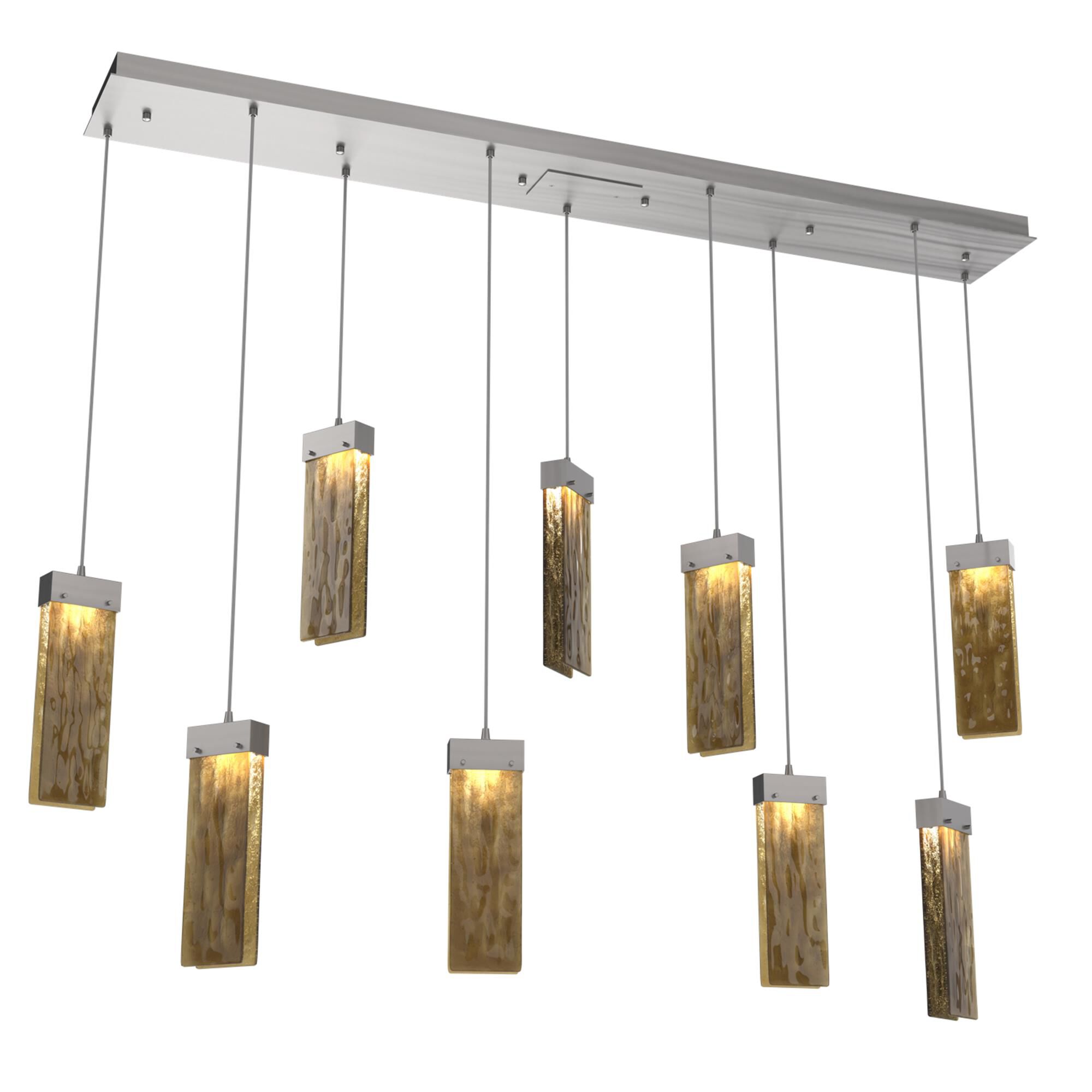 Shown in Satin Nickel finish and Bronze Granite glass