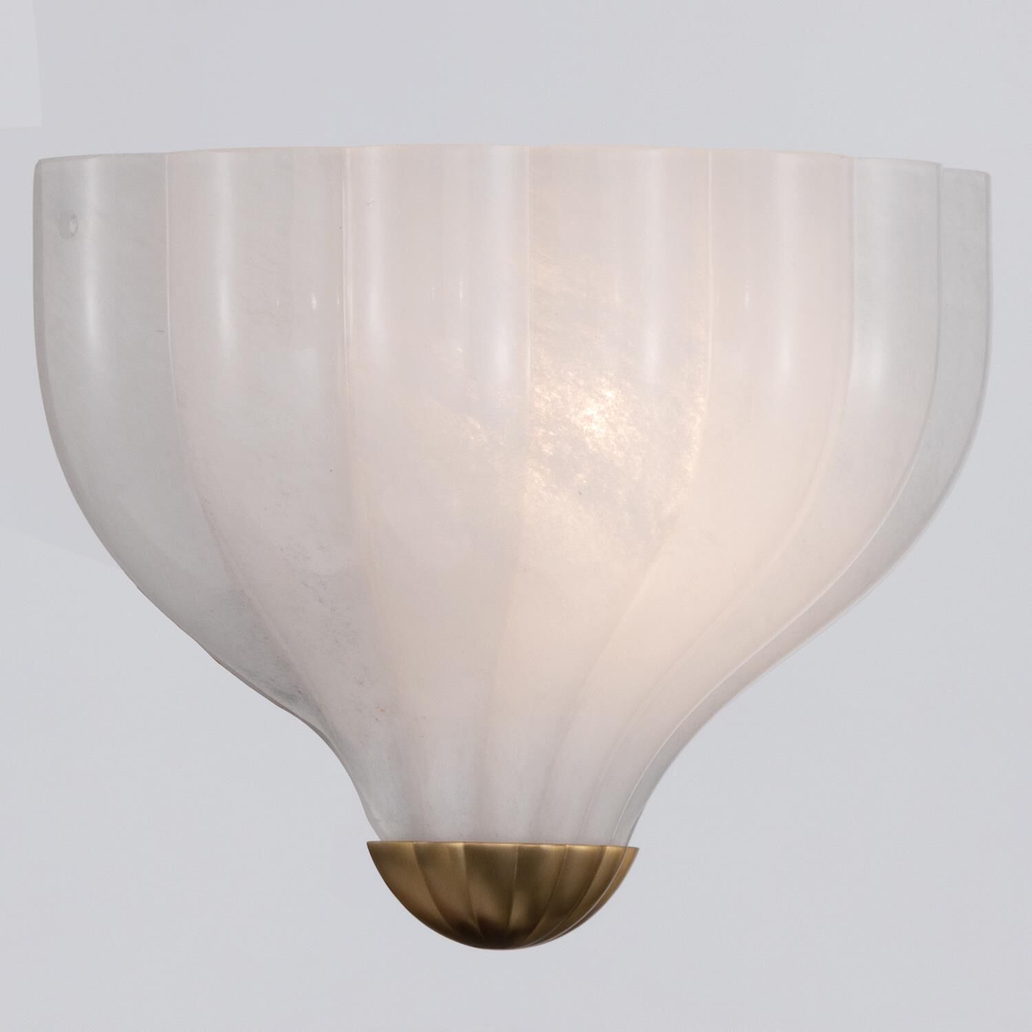 Shown in Luxe Gold finish and Strie glass and Strie Glass shade