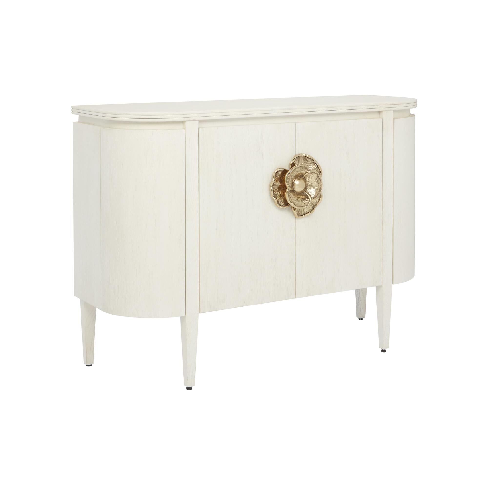 Shown in Cerused White-Brass finish