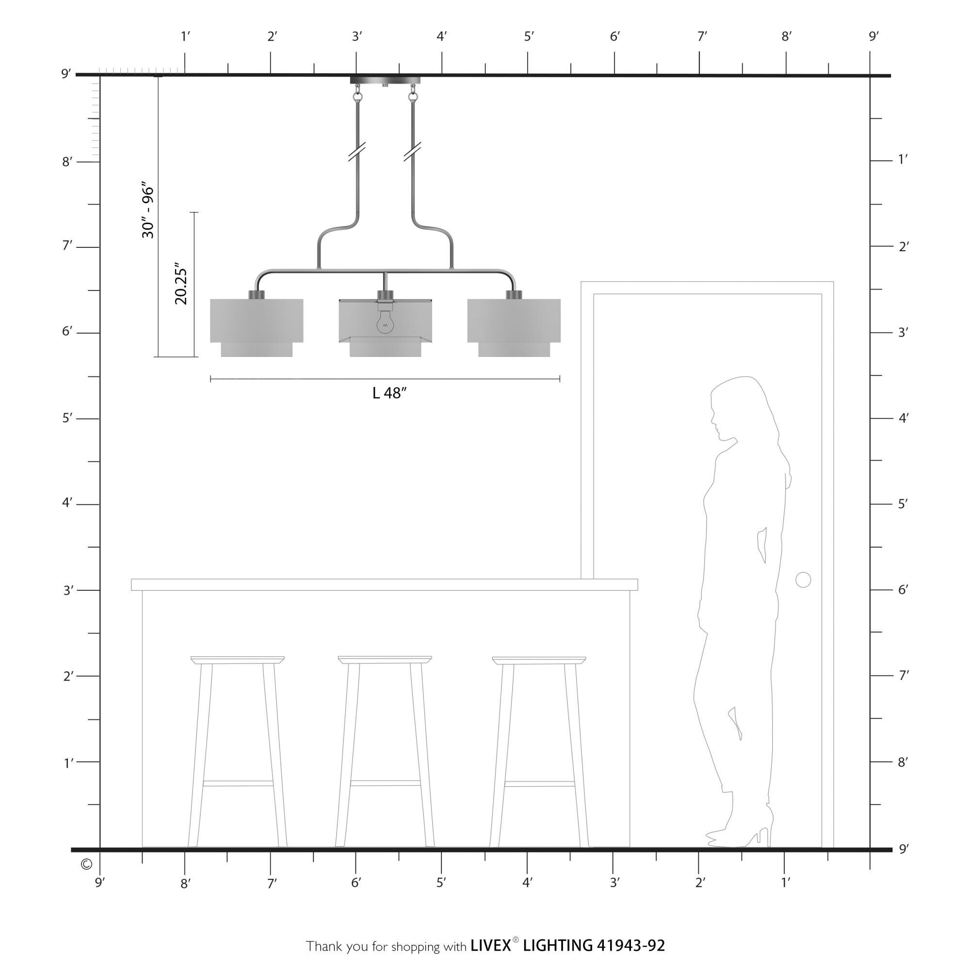 Manorwood 48 Inch Linear Suspension Light by Livex Lighting