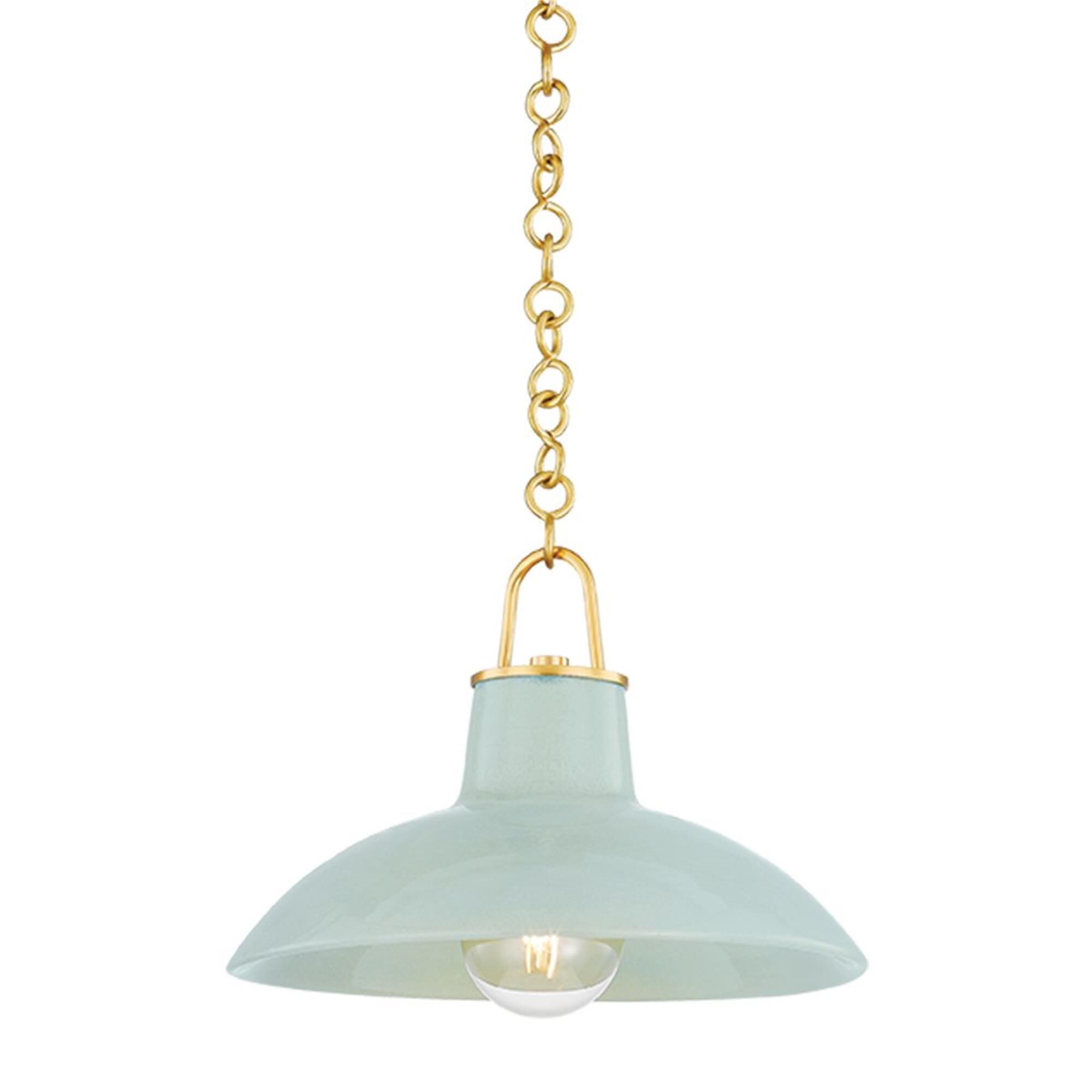 Shown in Aged Brass and Ceramic Moss Crackle finish