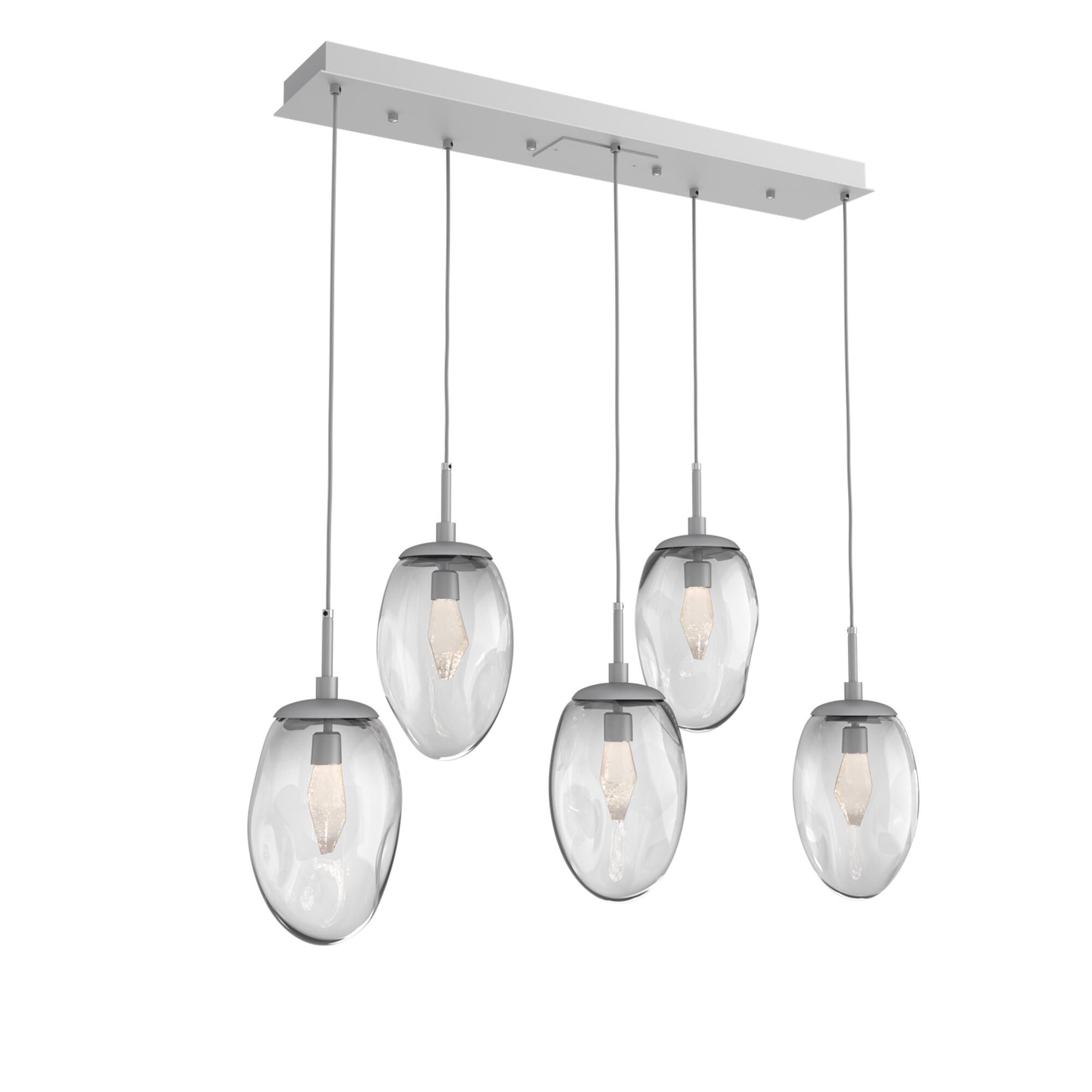 Shown in Classic Silver finish and Geo Inner And Clear Outer glass