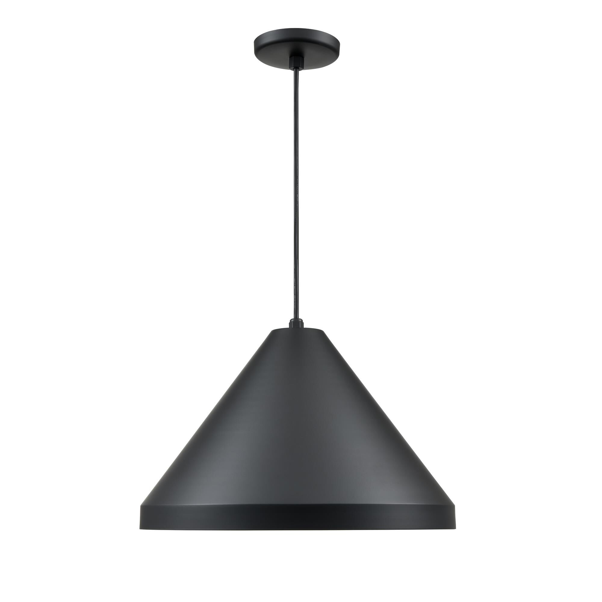 Shown in Satin Black finish and Black shade