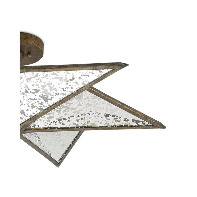 Stargazer 30 Inch 3 Light Semi Flush Mount by Currey and Company