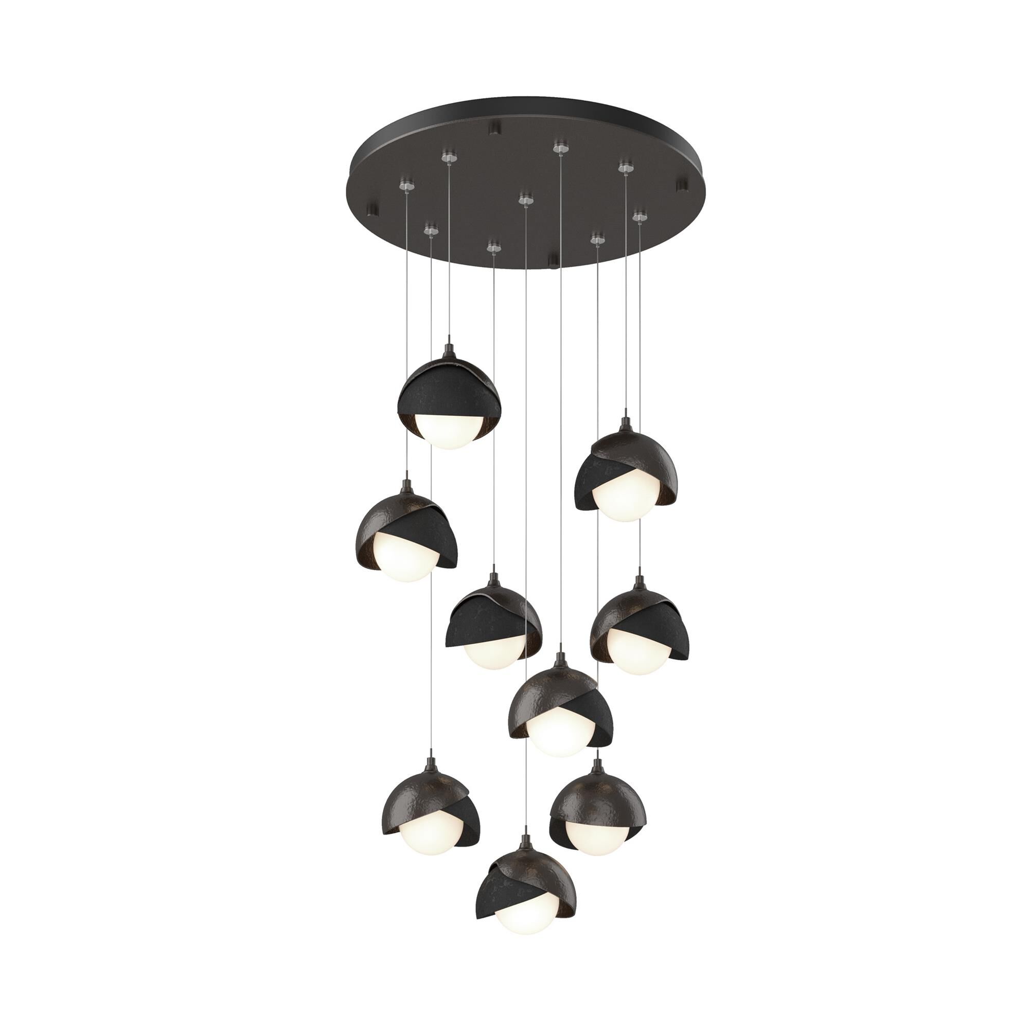 Shown in Oil Rubbed Bronze finish and Opal (Gg) glass and Black (10) accent