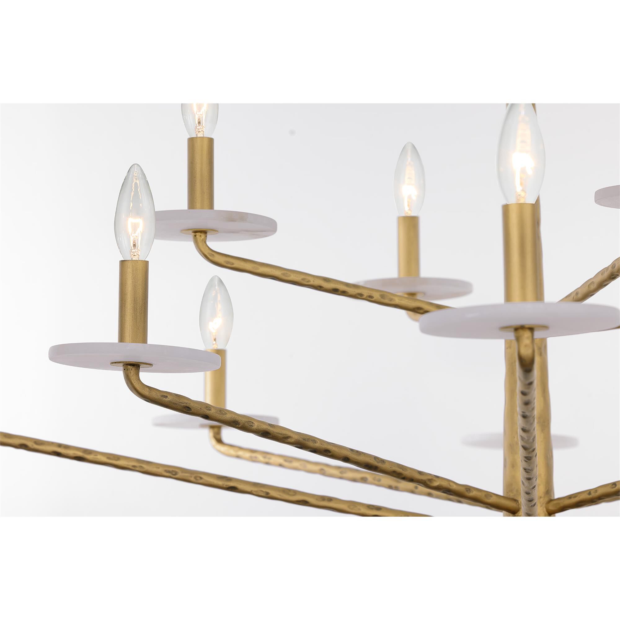 Shown in Distressed Gold finish and Natural Alabaster Stone accent