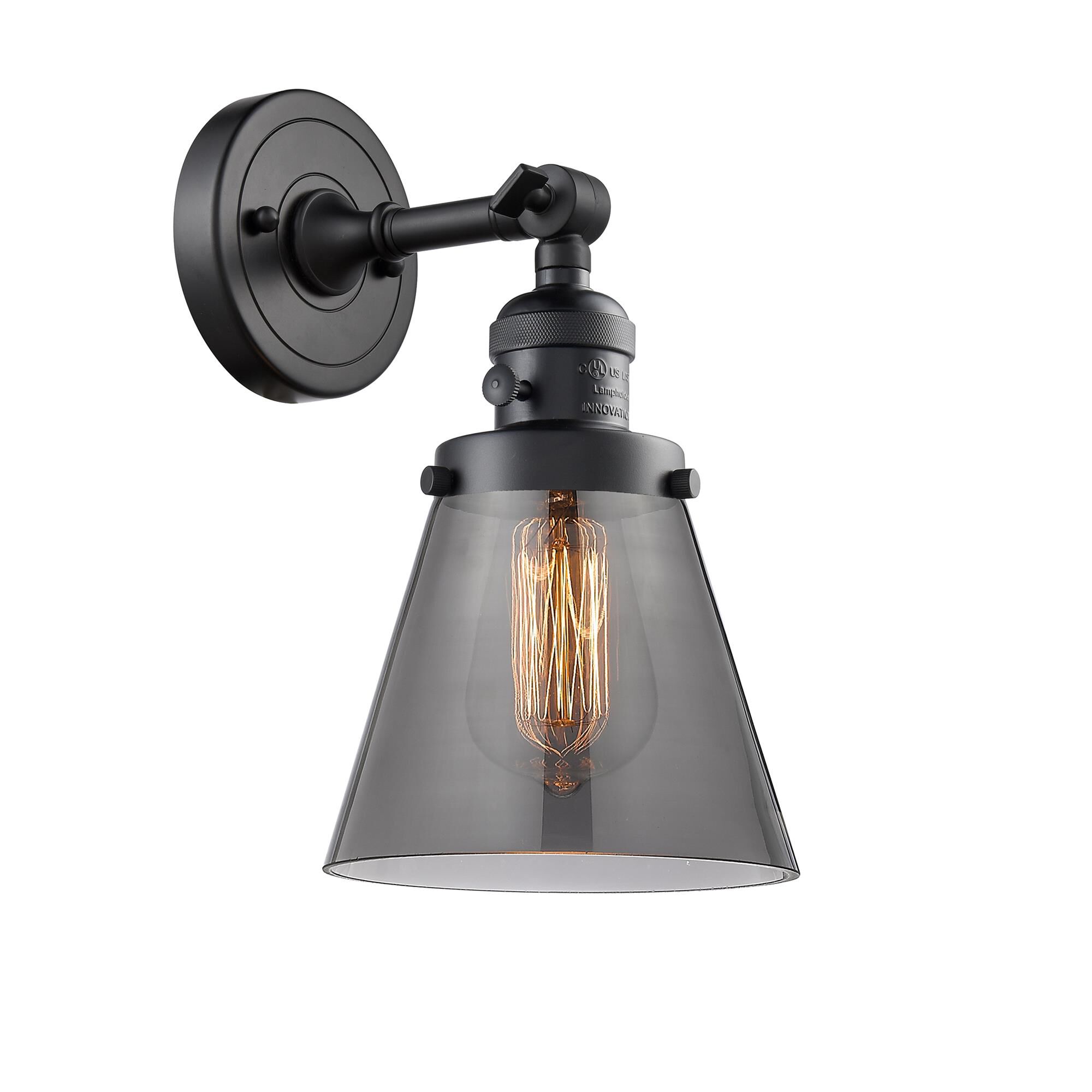 Shown in Matte Black finish and Smoked glass