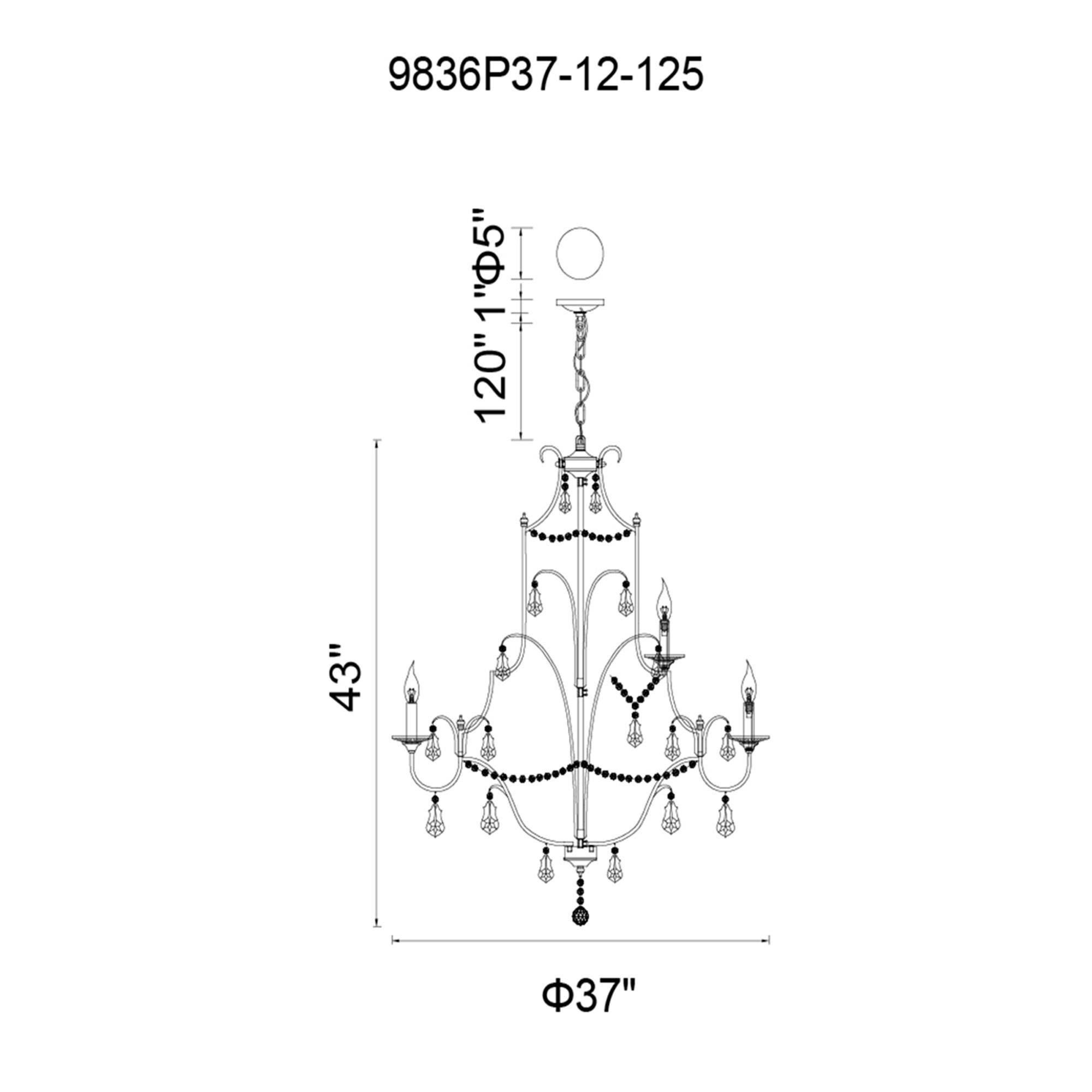 Shown in Oxidized Bronze finish and K9 Clear crystal