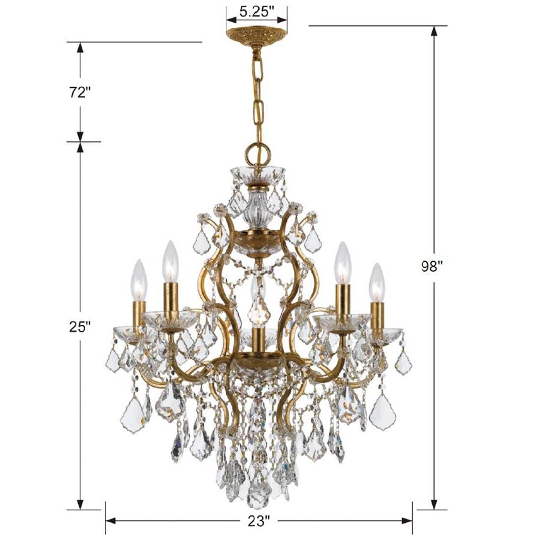Filmore 23 Inch 6 Light Chandelier by Crystorama