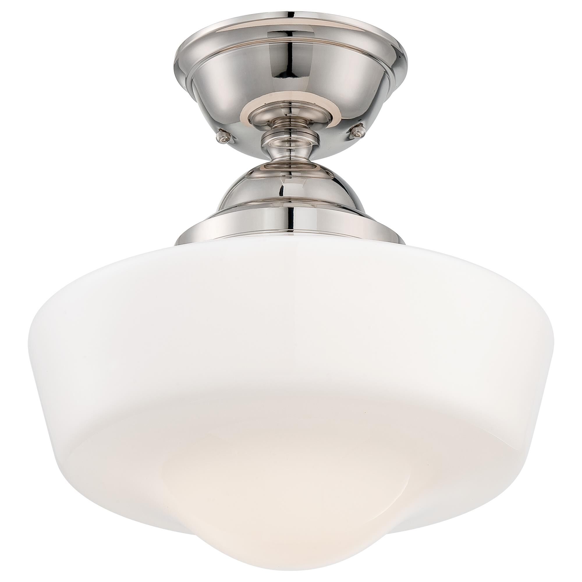 Shown in Polished Nickel finish and Opal glass