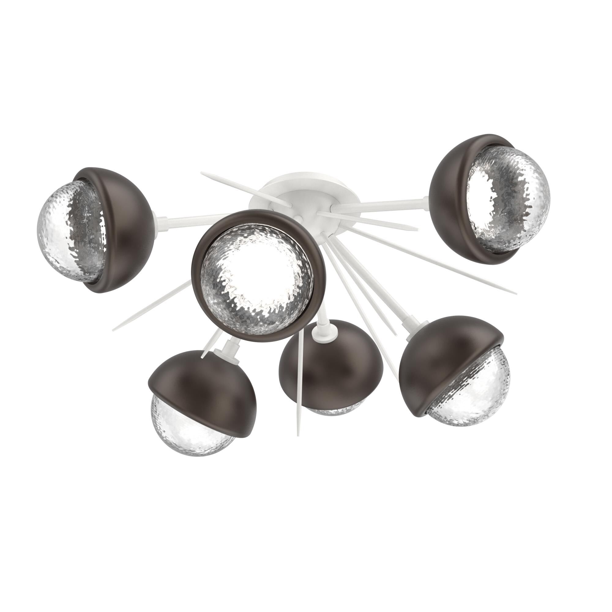 Shown in Salt White finish and Clear glass and Flat Bronze accent