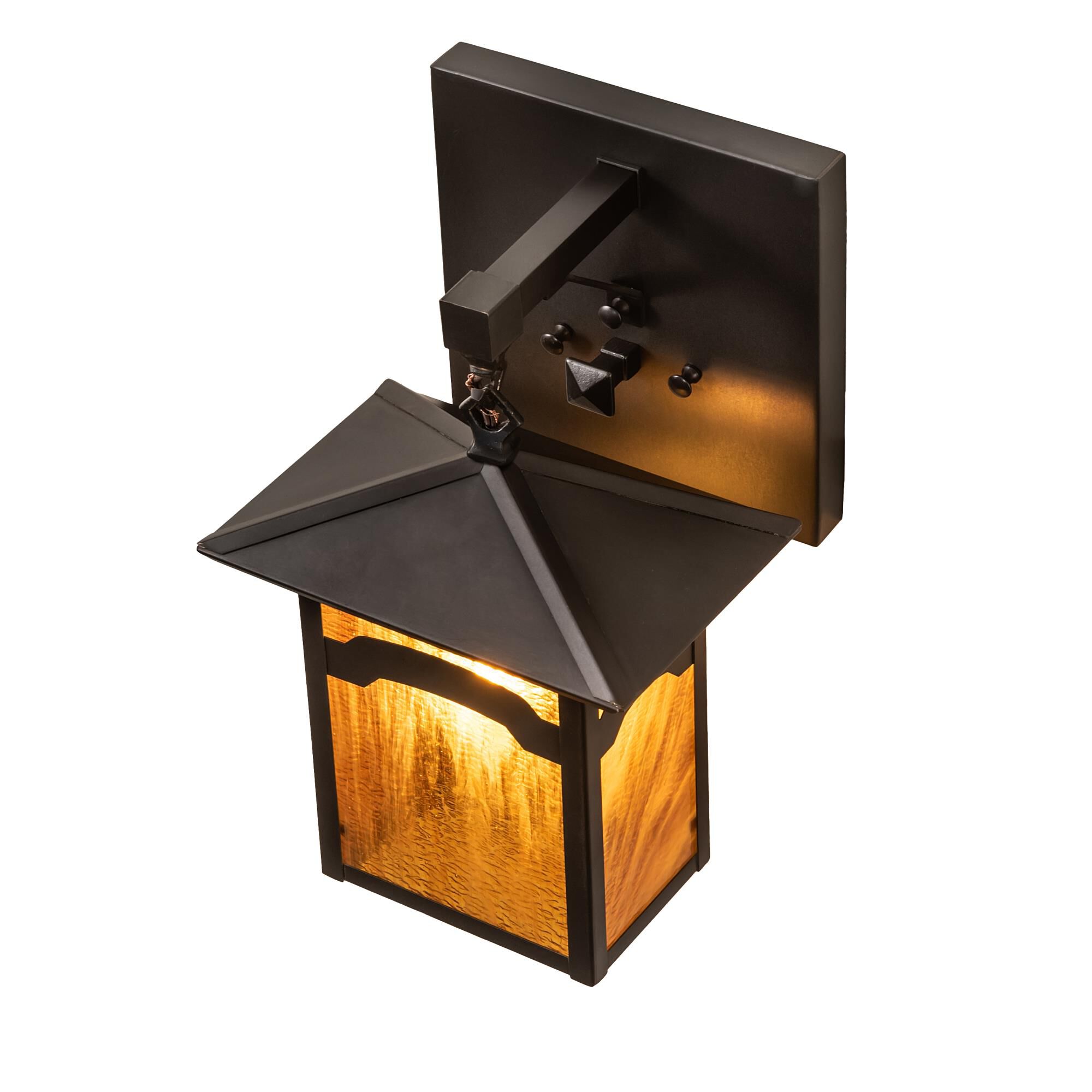 Shown in Craftsman Brown Finish finish and Amber /Acrylic glass